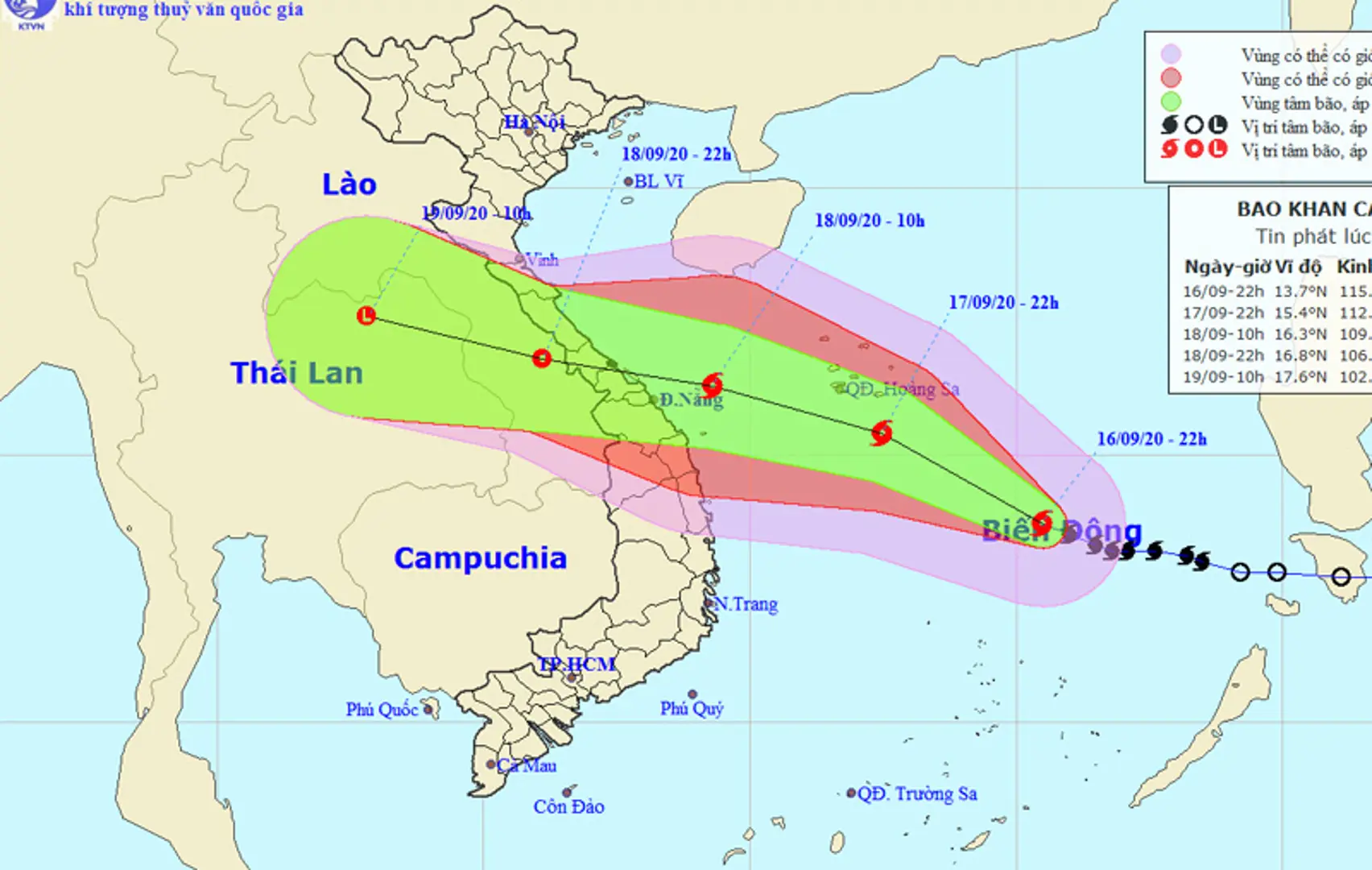 Bão số 5 cách quần đảo Hoàng Sa khoảng 540km, có khả năng mạnh thêm