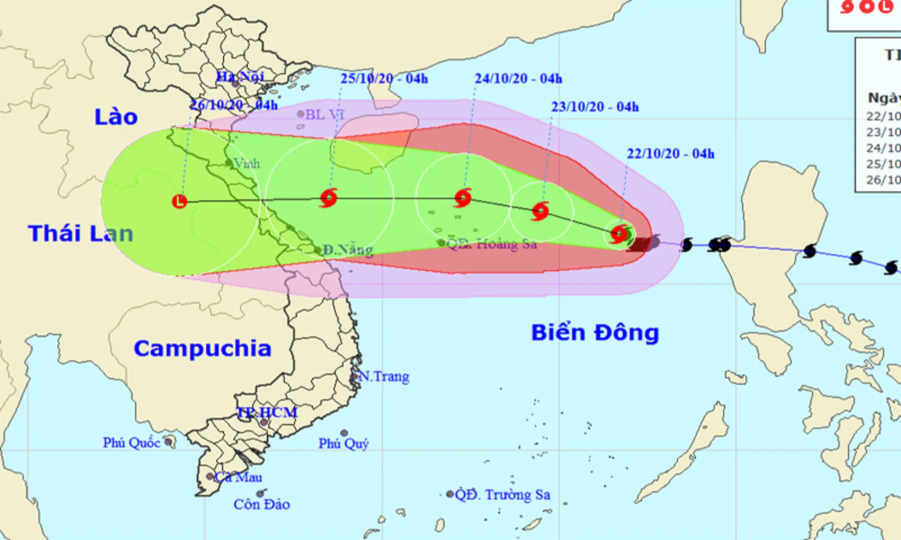 Bão số 8 tiếp tục tăng cấp, di chuyển theo hướng Tây Tây Bắc