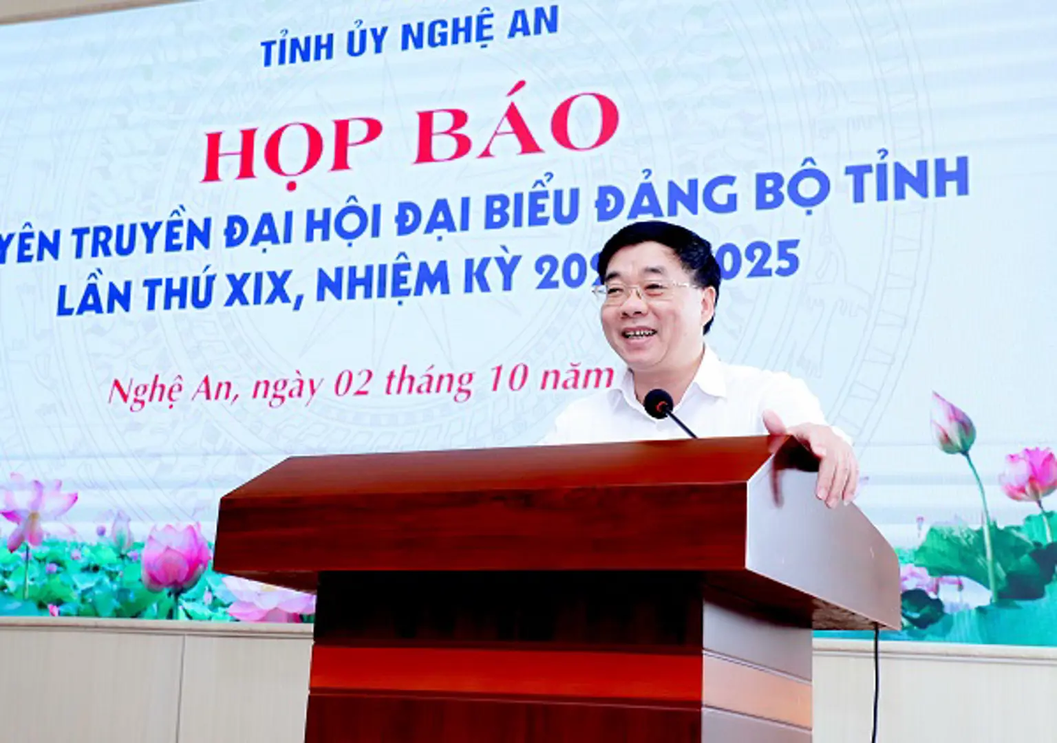 Đại hội đại biểu Đảng bộ tỉnh Nghệ An lần thứ XIX sẽ diễn ra từ 16 - 18/10