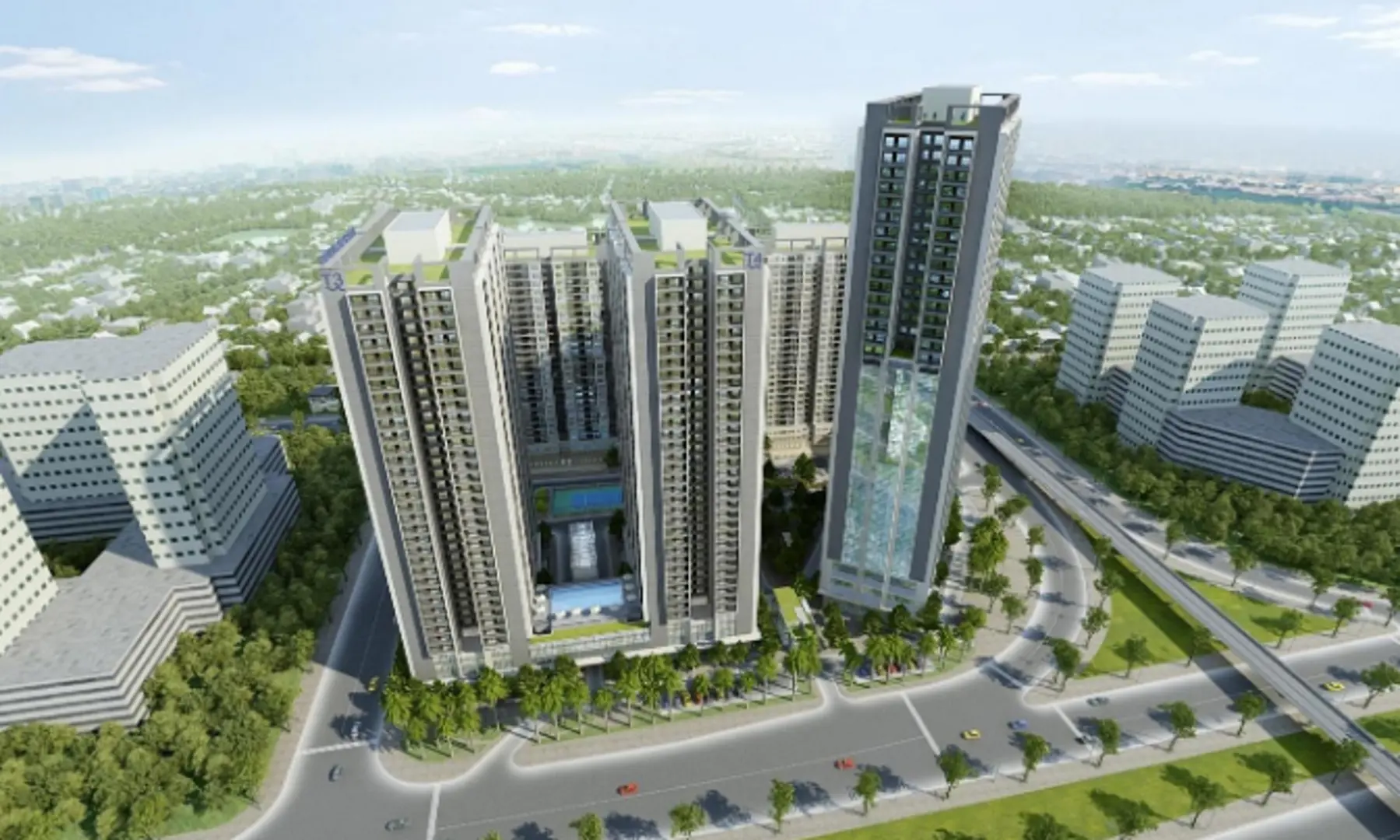 Đất Xanh miền Bắc, Viethomes và Phú Tài Land ký hợp đồng phân phối tòa căn hộ T4 dự án Thăng Long Capital