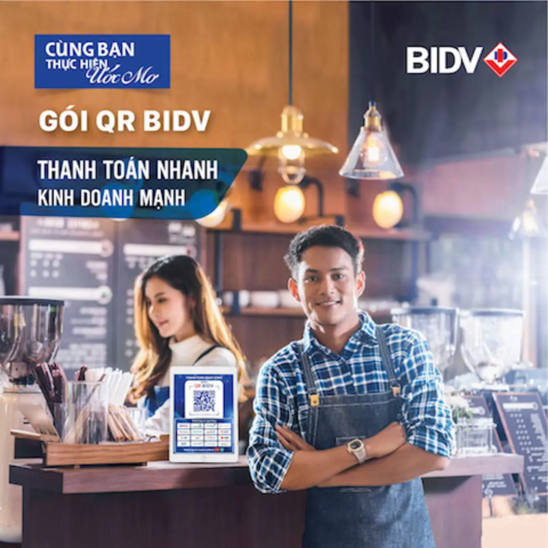 Nhiều ưu đãi phí giao dịch khi đăng ký sử dụng gói QR BIDV