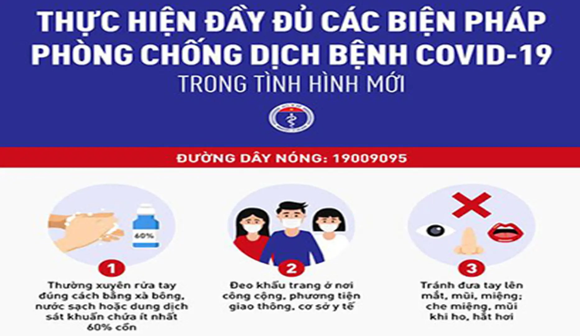 Bộ Y tế khuyến cáo người dân thực hiện đầy đủ biện pháp phòng dịch Covid-19