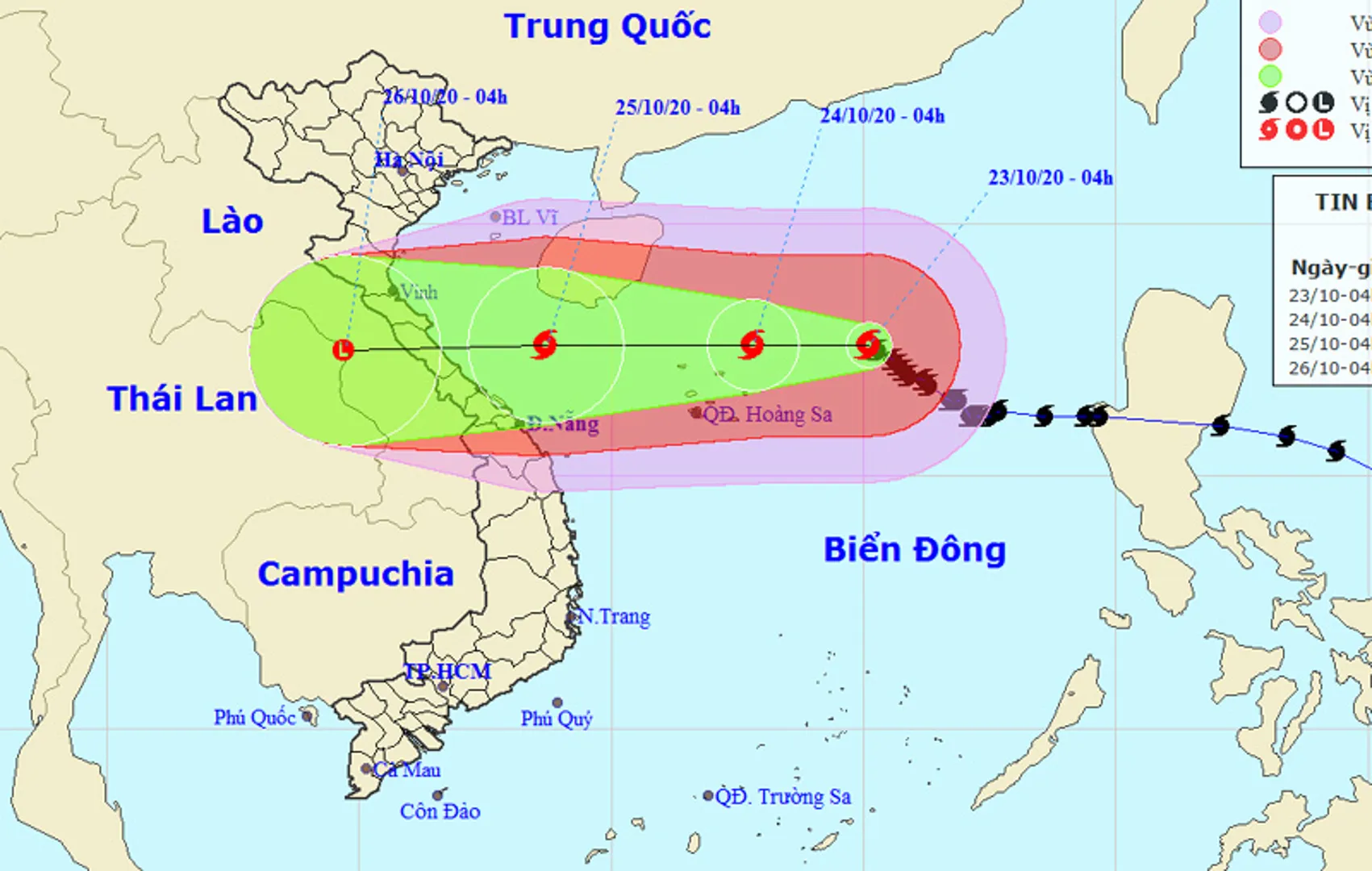 Bão số 8 hướng vào các tỉnh Hà Tĩnh - Quảng Trị, cảnh báo mưa dông, gió mạnh trên biển