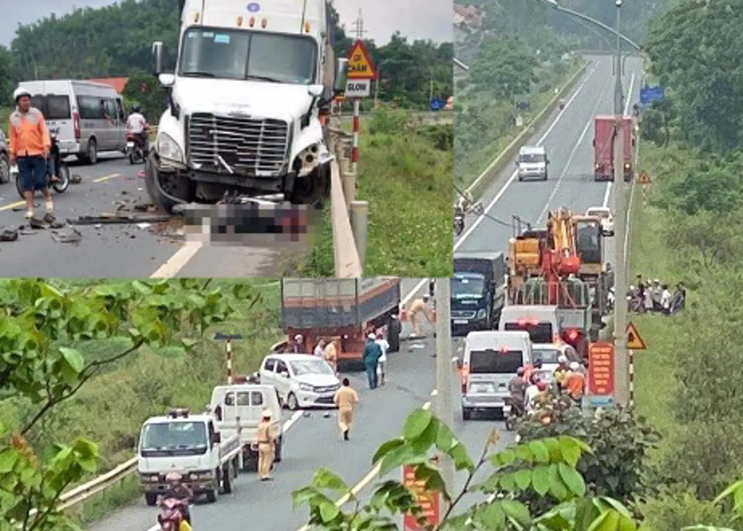 Tai nạn liên hoàn trên Quốc lộ 1A khiến 2 người thương vong