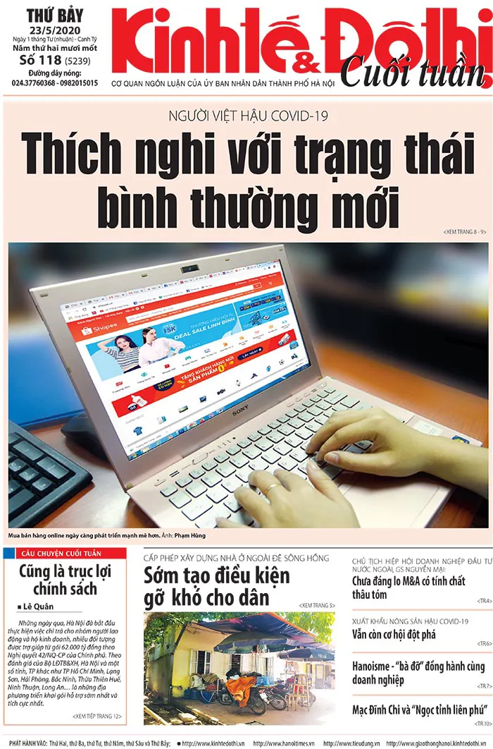 Trang nhất số báo cuối tuần 118 ra ngày 22/5/2020