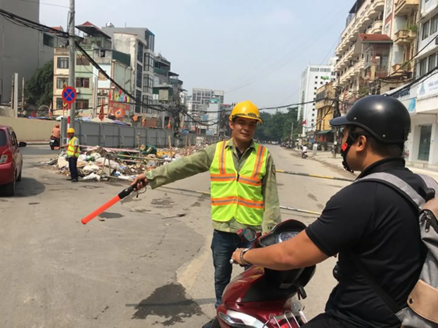 Rào chắn, thử nghiệm tuyến phố Quốc Tử Giám để phục vụ thi công giai đoạn 1 - ga ngầm S11