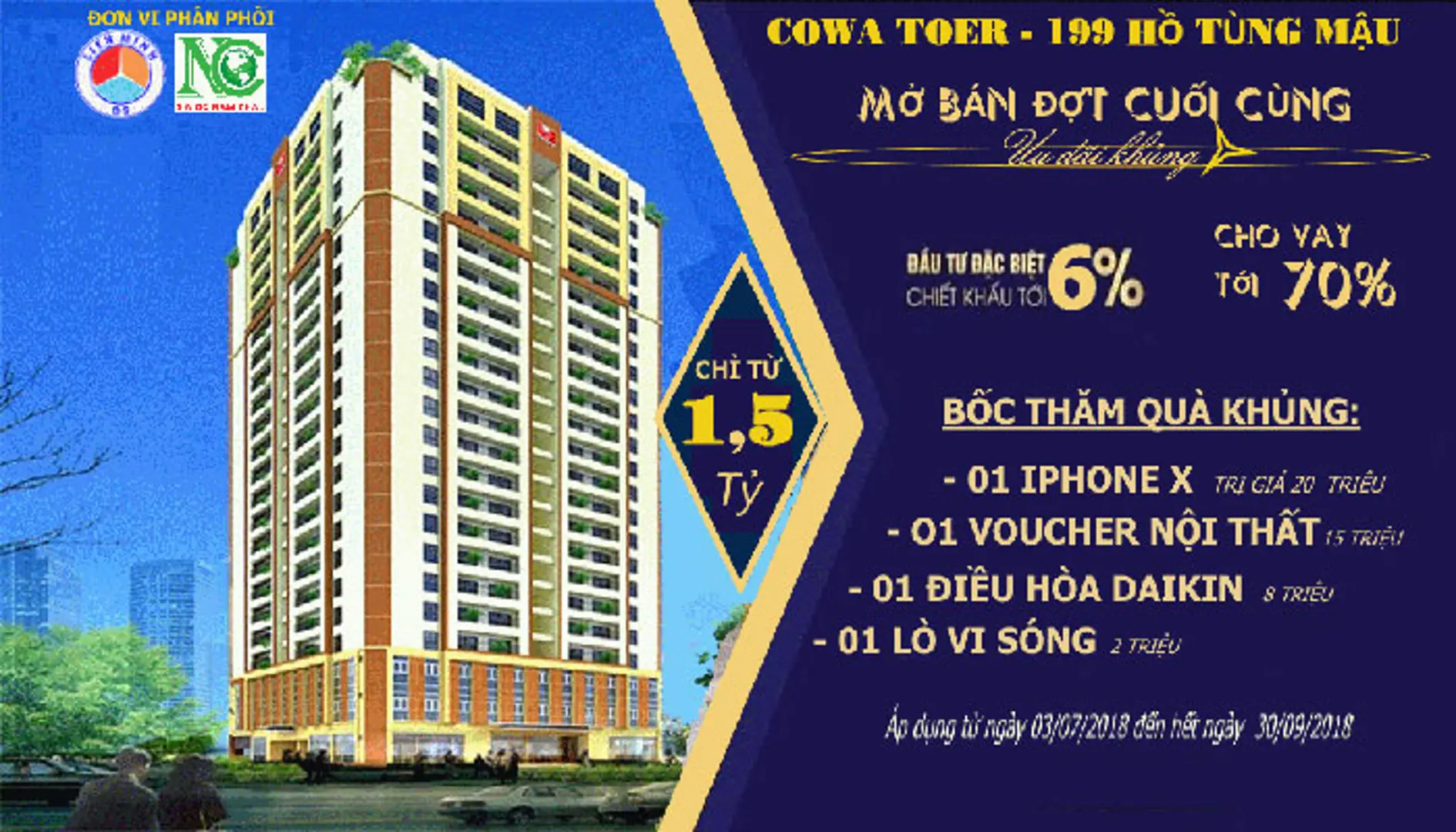 199 Cowa Tower, nhà sang trên đất vàng nhận nhà ngay chỉ từ 450 triệu đồng