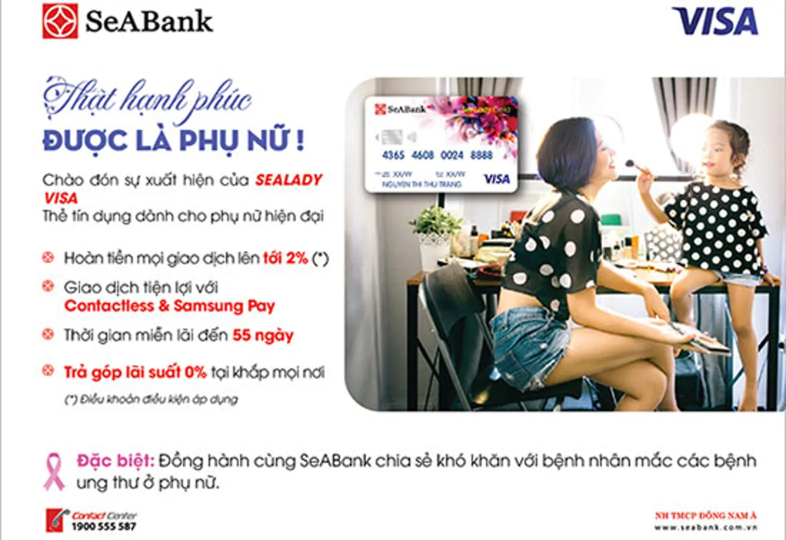 SeABank ra mắt thẻ SeALady Cashback Visa