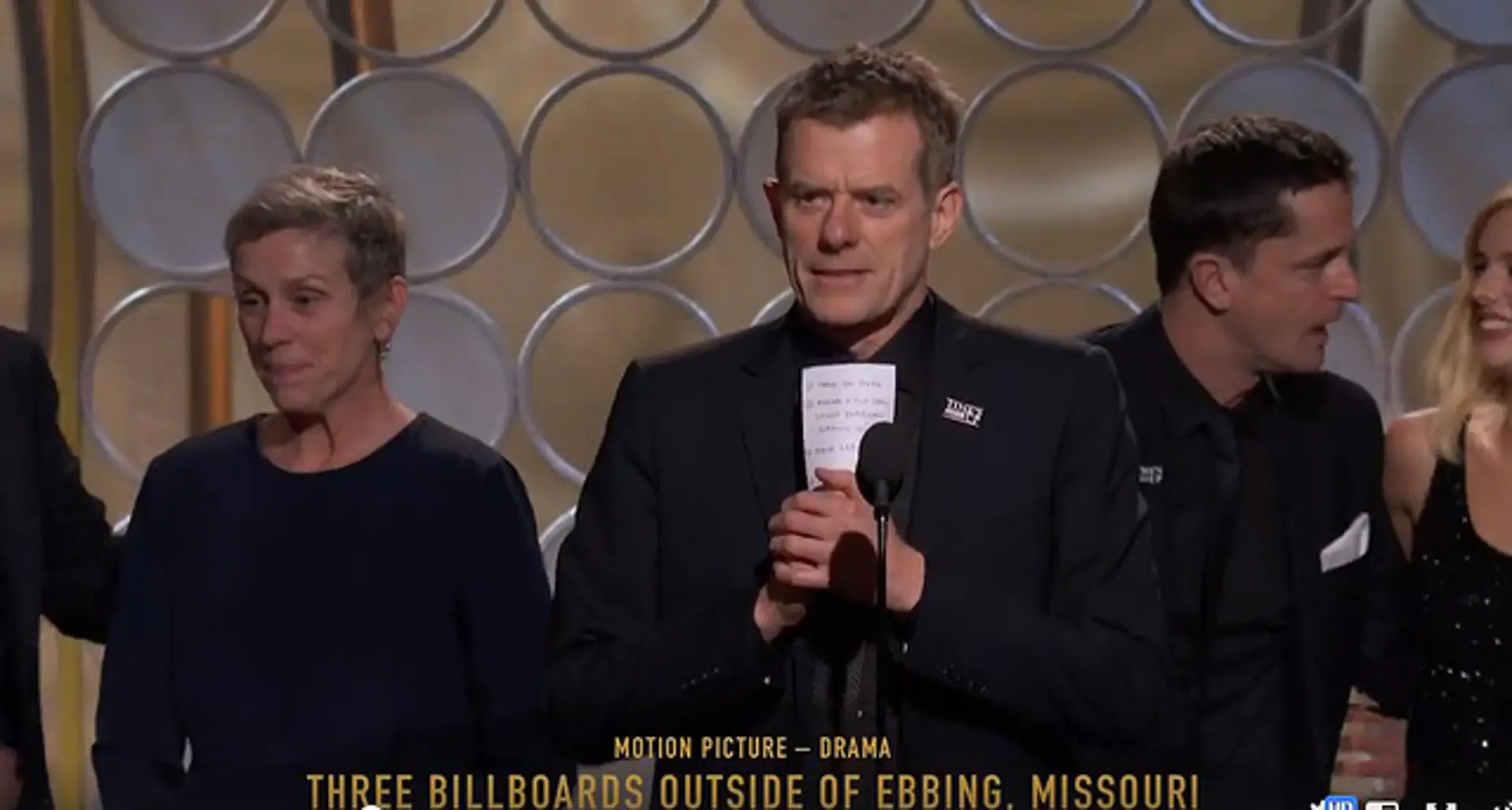 "Three Billboards Outside Ebbing, Missouri" chiến thắng tại Quả cầu vàng 2018