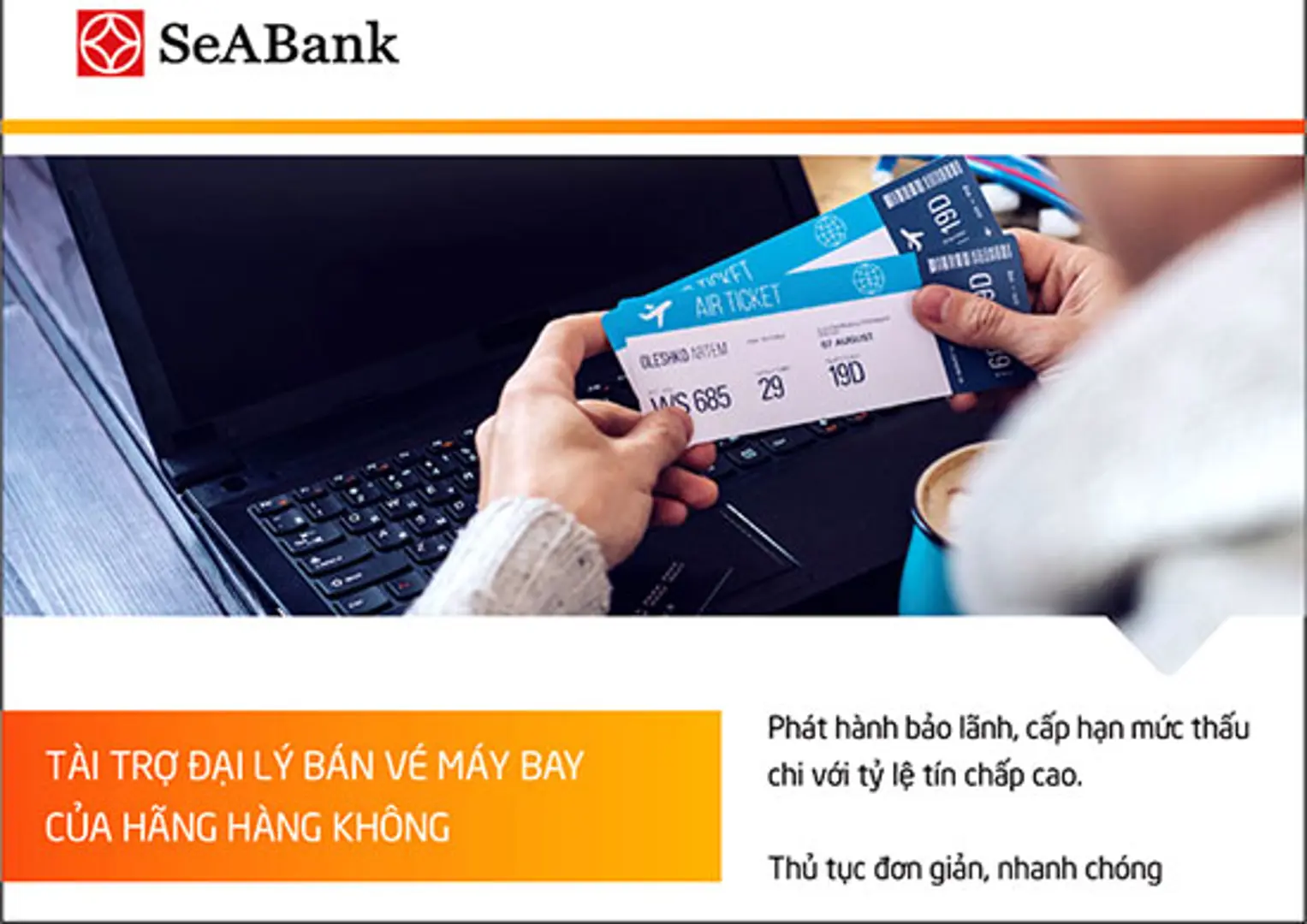 SeABank tài trợ đại lý vé máy bay của hãng hàng không