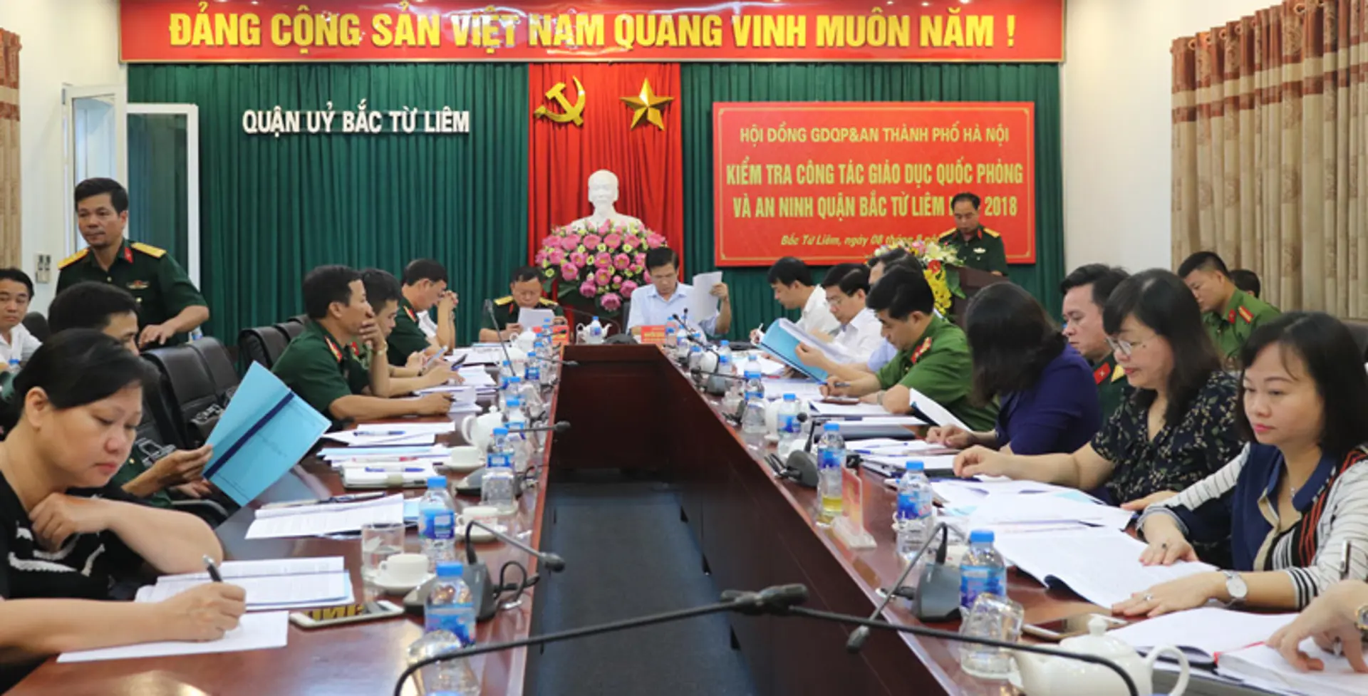 Giáo dục quốc phòng toàn dân của quận Bắc Từ Liêm đi vào nền nếp