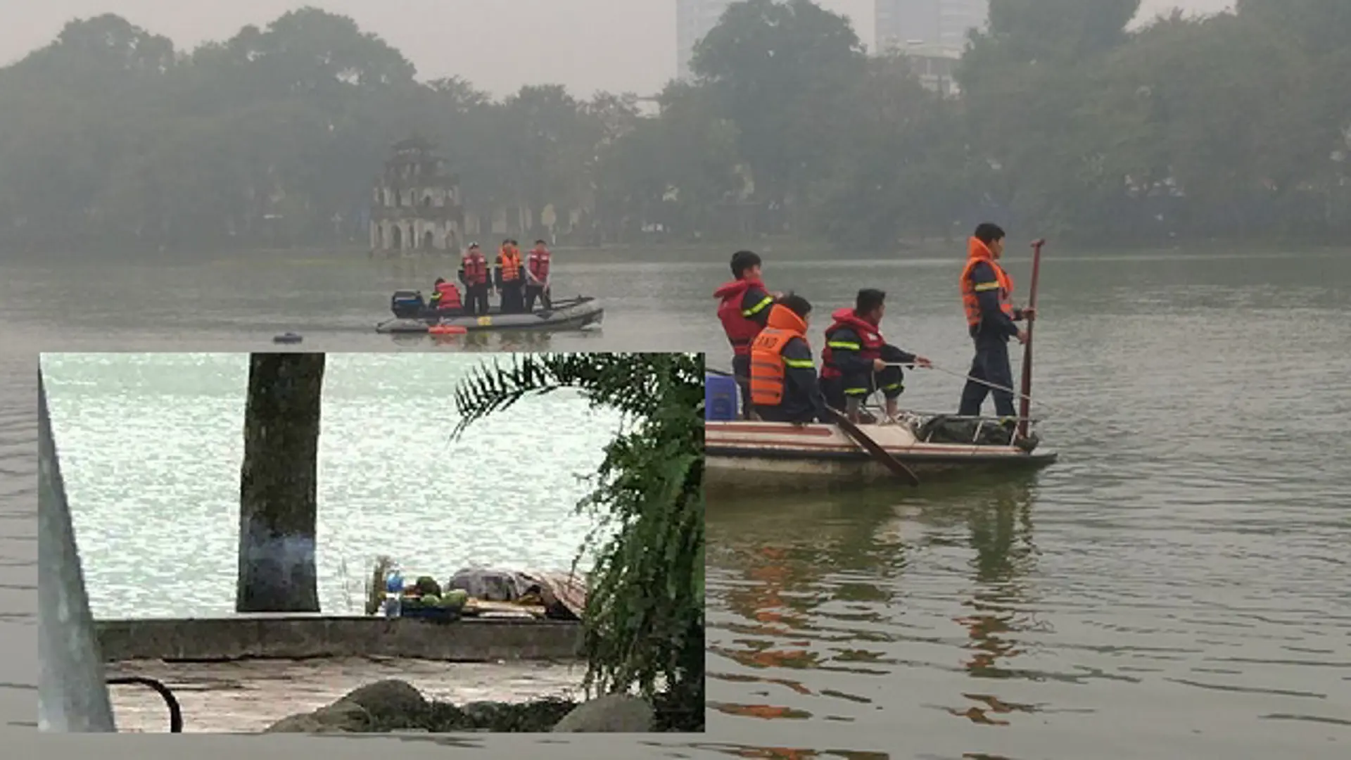 Hà Nội: Tìm thấy thi thể nam thanh niên nhảy xuống Hồ Gươm