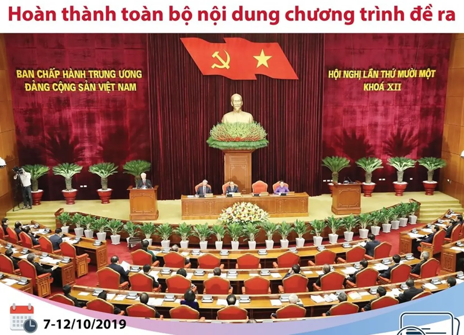 Hội nghị Trung ương lần thứ 11 hoàn thành toàn bộ nội dung đề ra