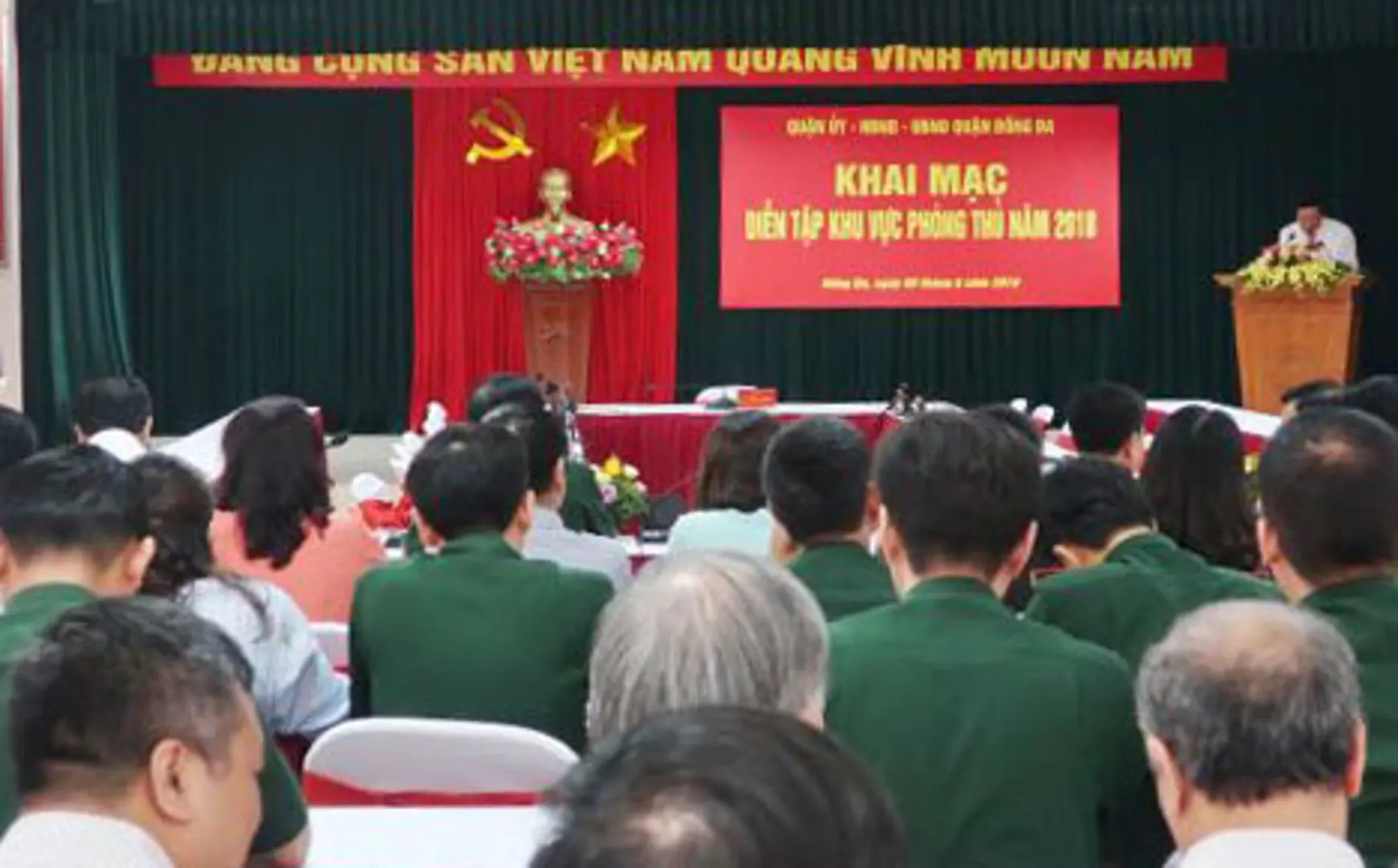 Quận Đống Đa diễn tập khu vực phòng thủ năm 2018