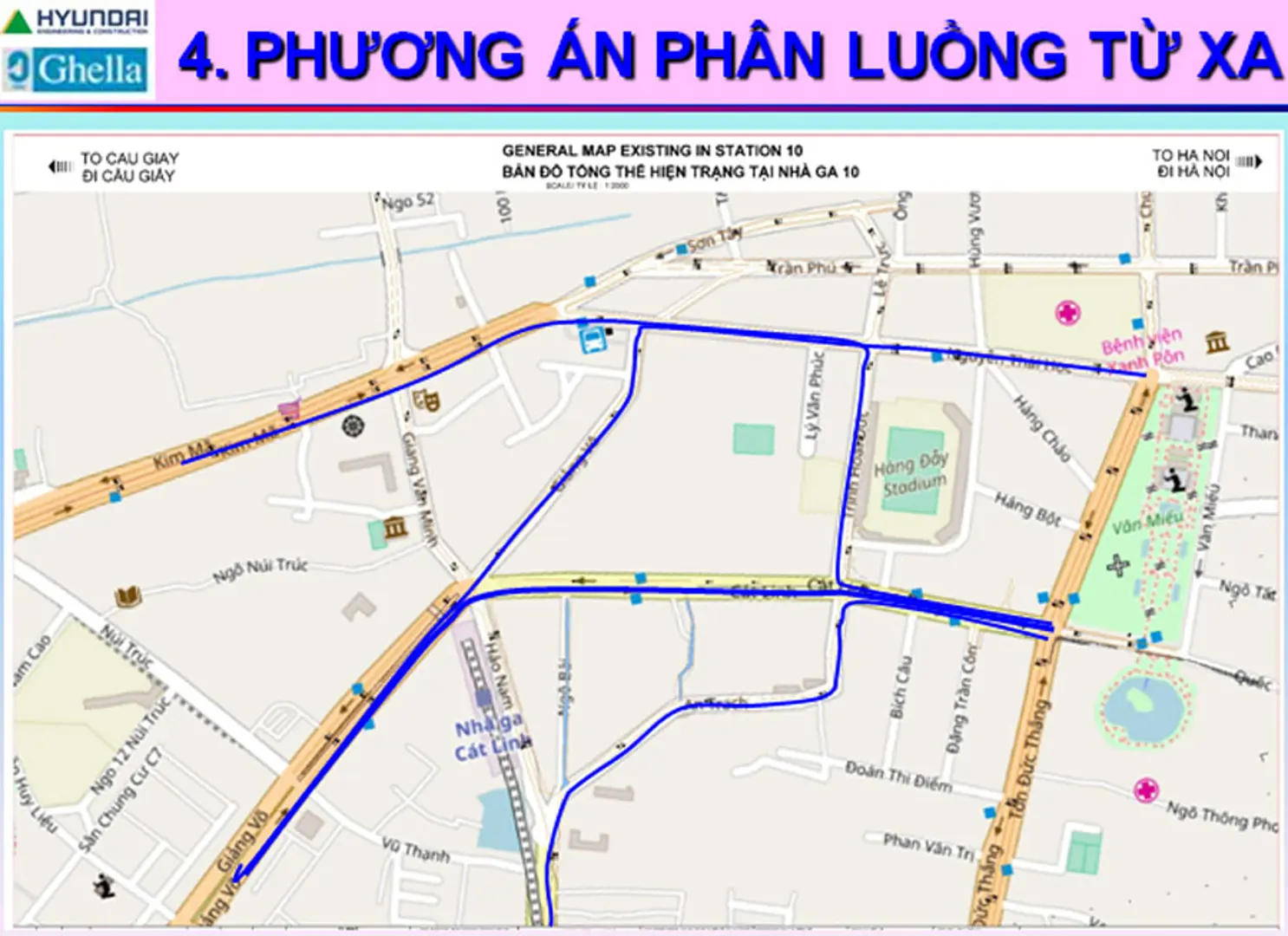 Hà Nội: Phân luồng giao thông phục vụ thi công nhà ga S9, S10