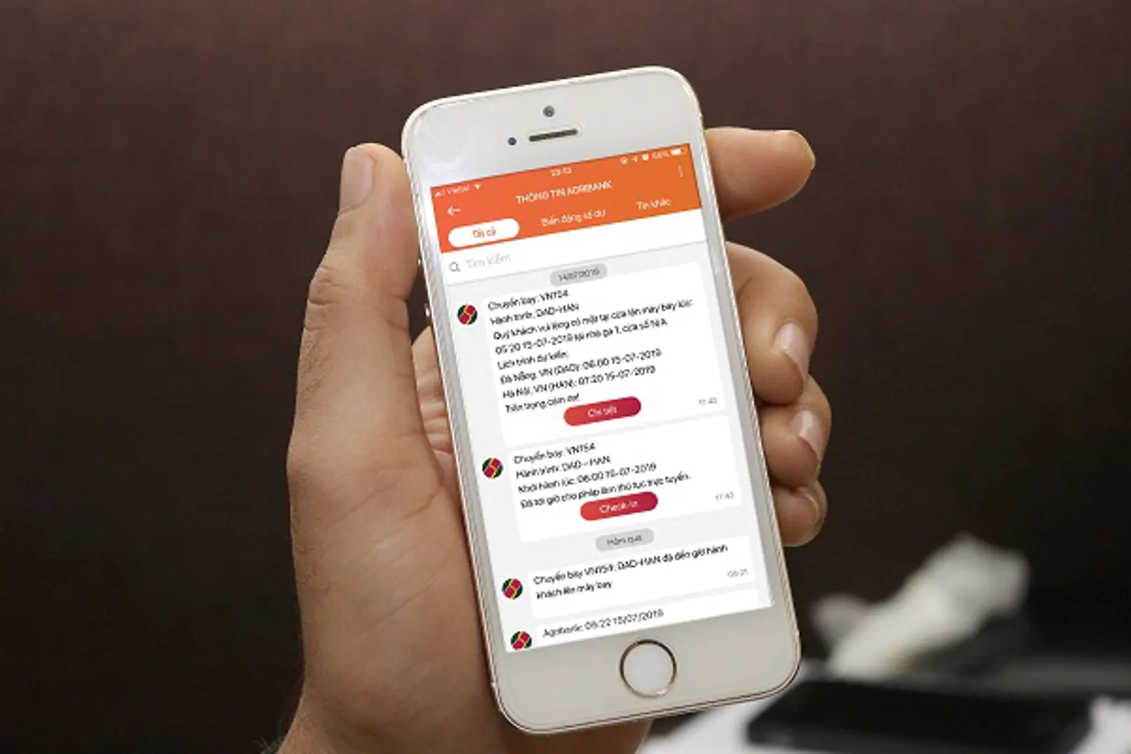 Check-in vé máy bay nhanh gọn với Agribank E-Mobile Banking