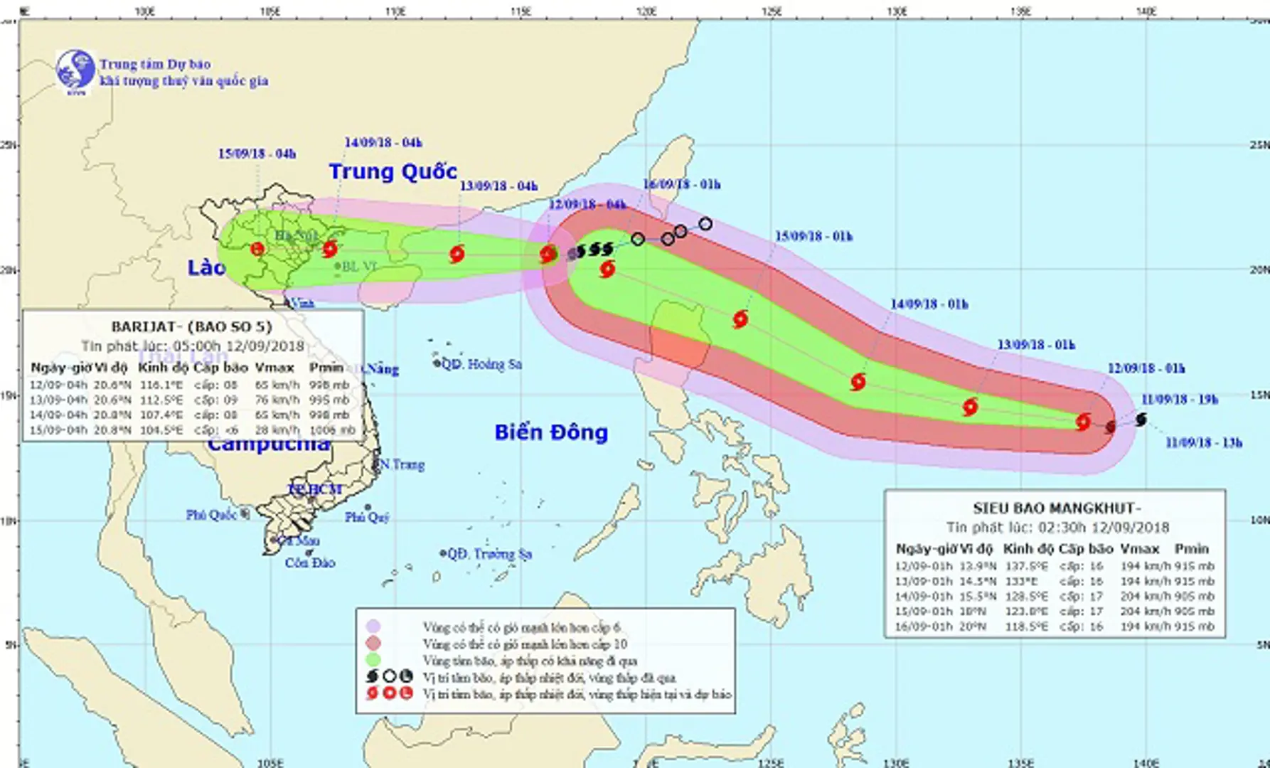 Bão chồng bão trên biển, các tỉnh Quảng Ninh đến Nam Định bị ảnh hưởng trực tiếp