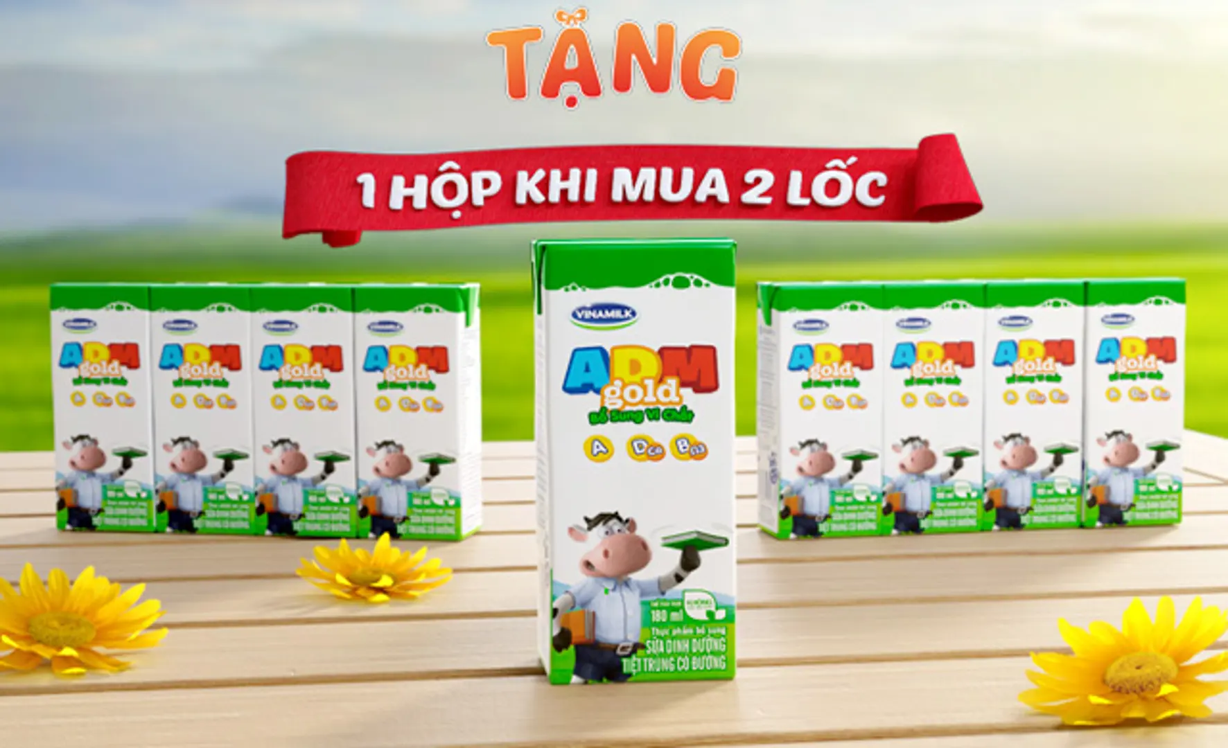 Khuyến mại hấp dẫn khi mua lốc sữa Vinamilk ADM Gold