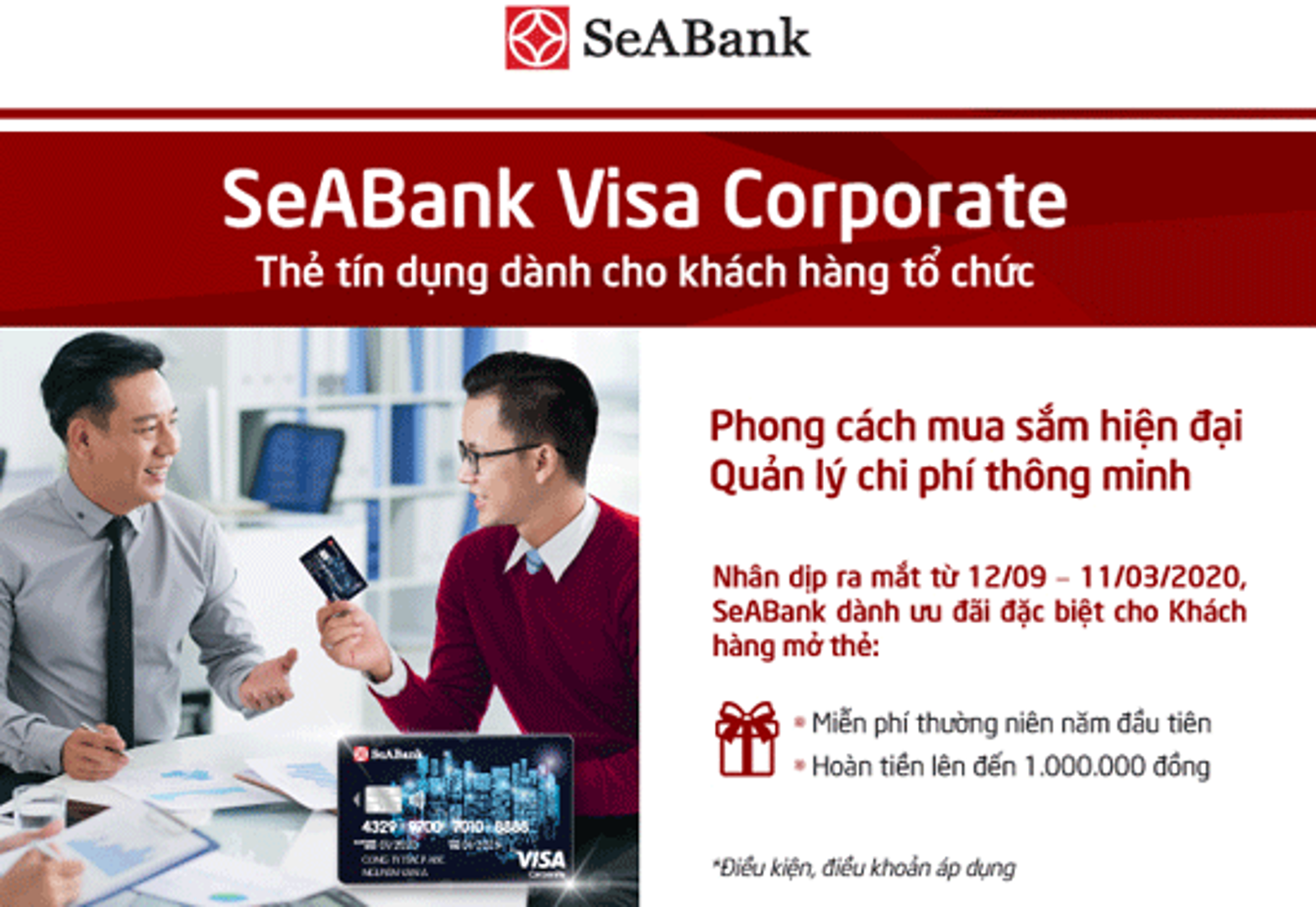 Siêu tiện lợi cho doanh nghiệp khi sử dụng thẻ SeABank visa Corporate