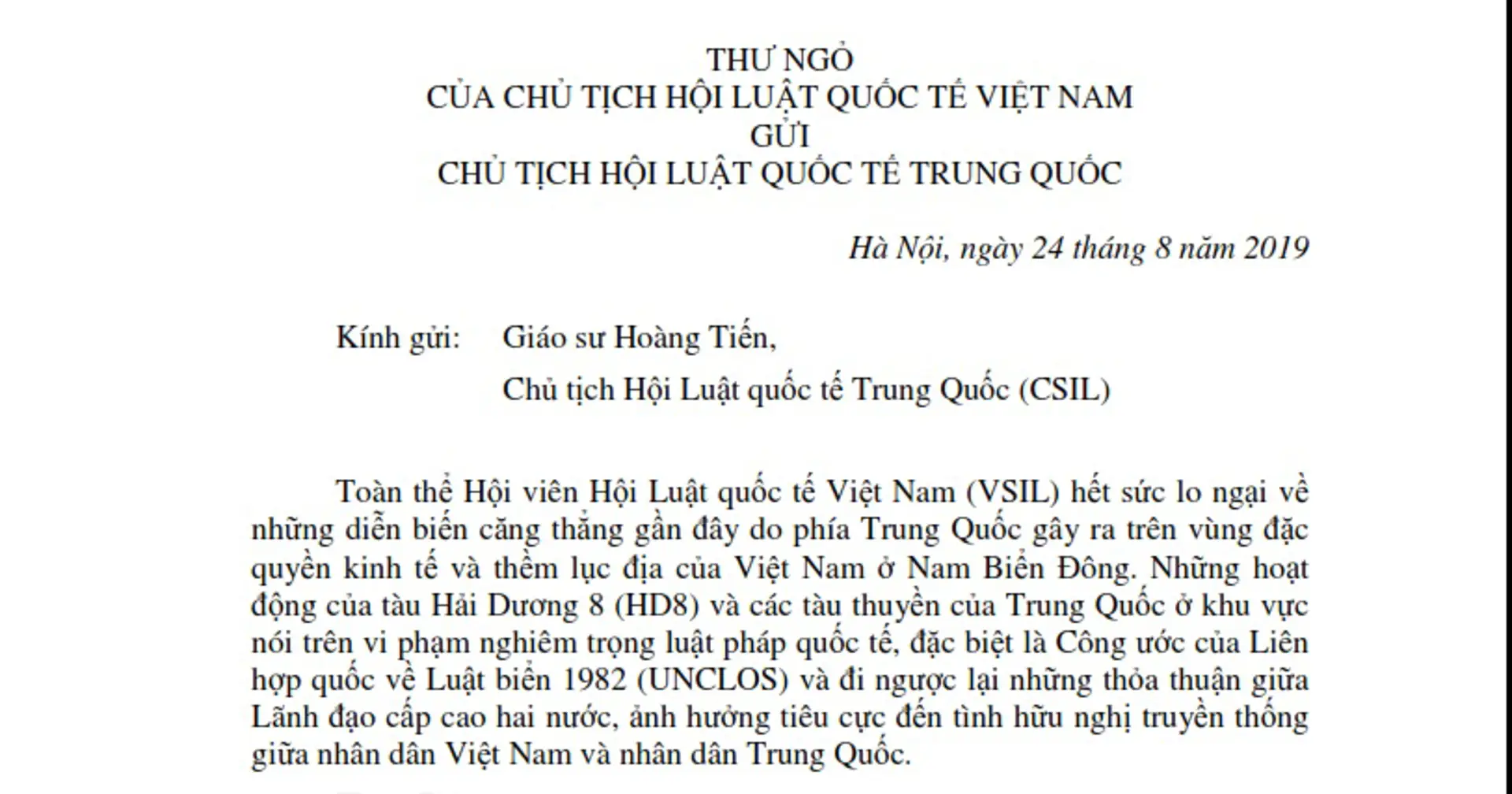 Vụ tàu Hải Dương 8: Chủ tịch Hội luật quốc tế Việt Nam nêu 3 điểm phản bác hành động của Trung Quốc