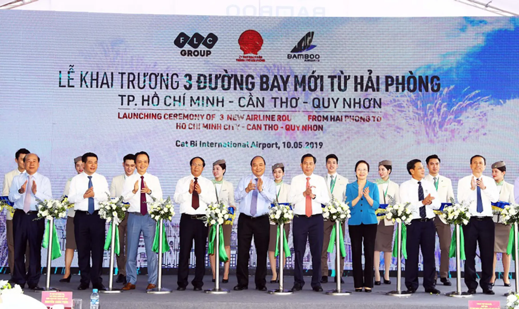 Thủ tướng Chính phủ cắt băng khai trương 3 đường bay từ Hải Phòng của Bamboo Airways