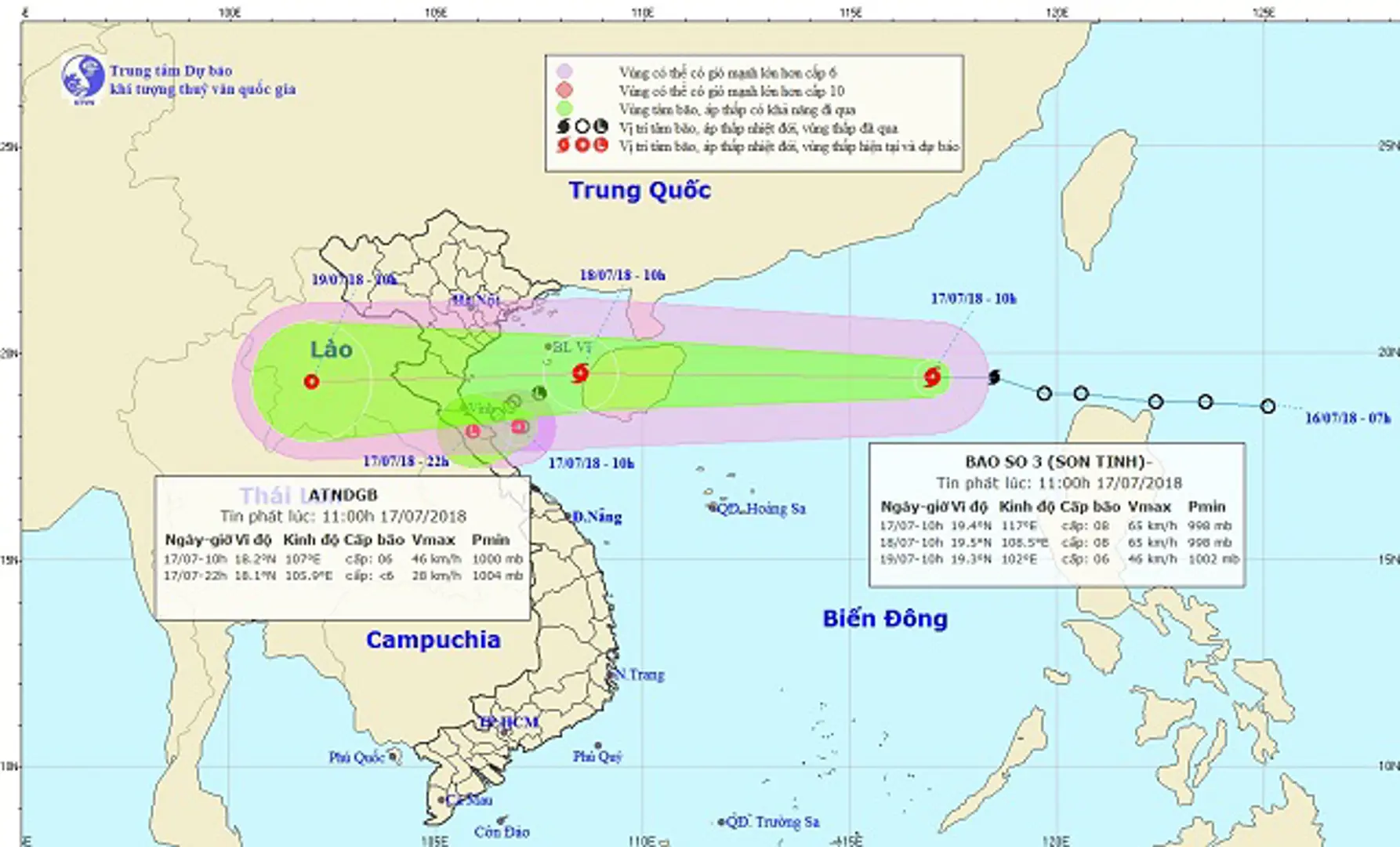 Ứng phó với bão số 3: Di dời dân tới nơi trú tránh an toàn trước 17h ngày 18/7