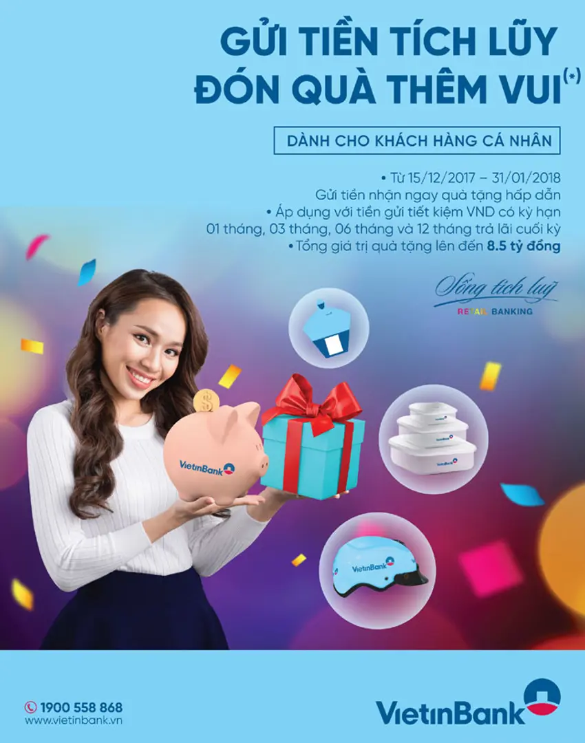 Cùng VietinBank “Gửi tiền tích lũy - Đón quà thêm vui”