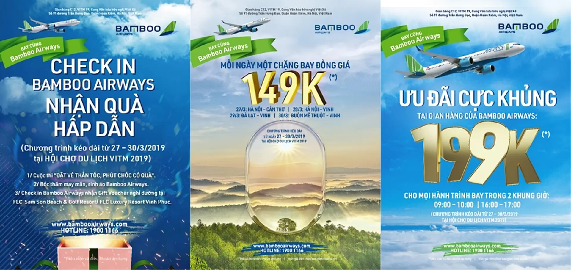 Bamboo Airways bán hàng ngàn vé máy bay siêu khuyến mãi tại VITM 2019