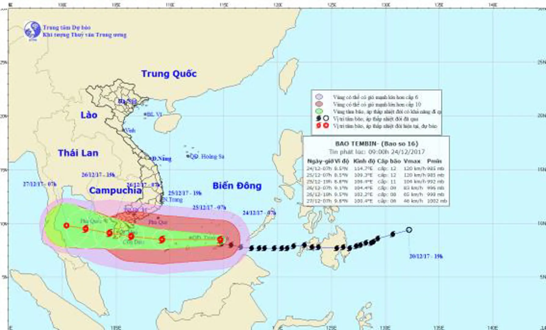 Bão số 16 tăng tốc trên Biển Đông, giật cấp 15, sóng cao 10m