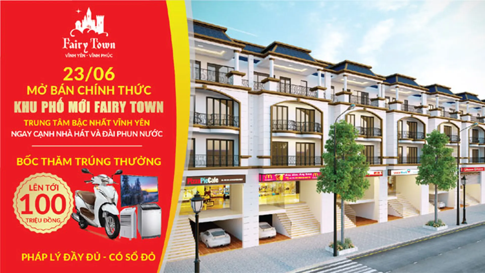 Mở bán khu phố mới Fairi Town Vĩnh Phúc, nhiều quà tặng hấp dẫn