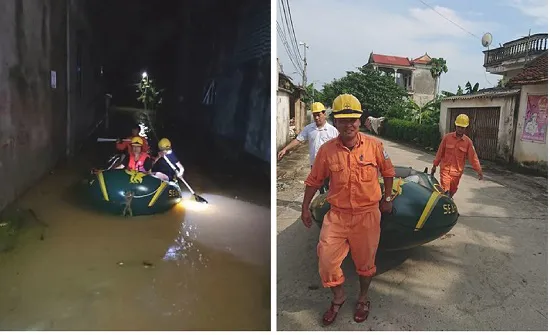 EVN HANOI ưu tiên tối đa cấp điện các trạm bơm tiêu úng
