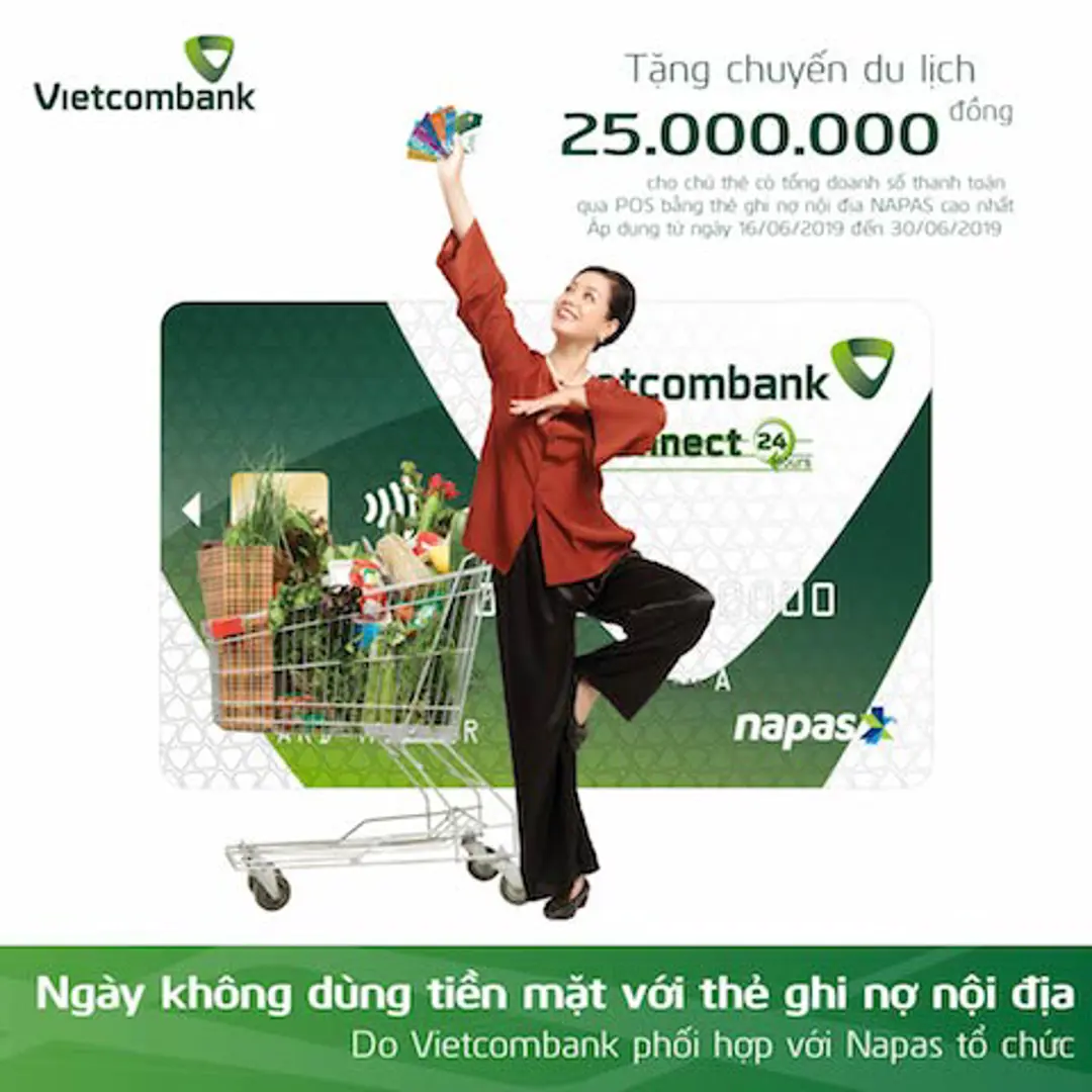 Hưởng ứng Ngày không tiền mặt cùng thẻ ghi nợ nội địa Vietcombank