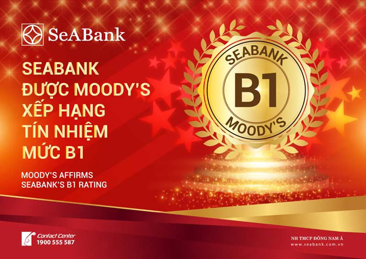 SeABank được Moody's xếp hạng tín nhiệm B1