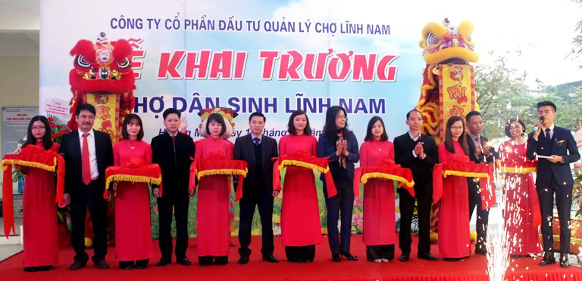 Khai trương chợ dân sinh Lĩnh Nam: Góp phần xóa bỏ chợ cóc chợ tạm