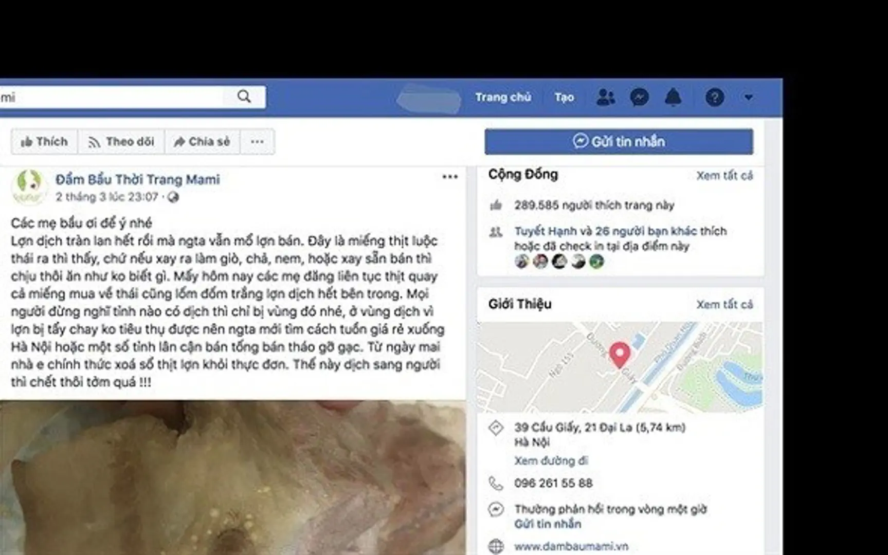 Chủ fanpage Facebook bị "sờ gáy" vì đưa tin sai sự thật về dịch tả lợn châu Phi