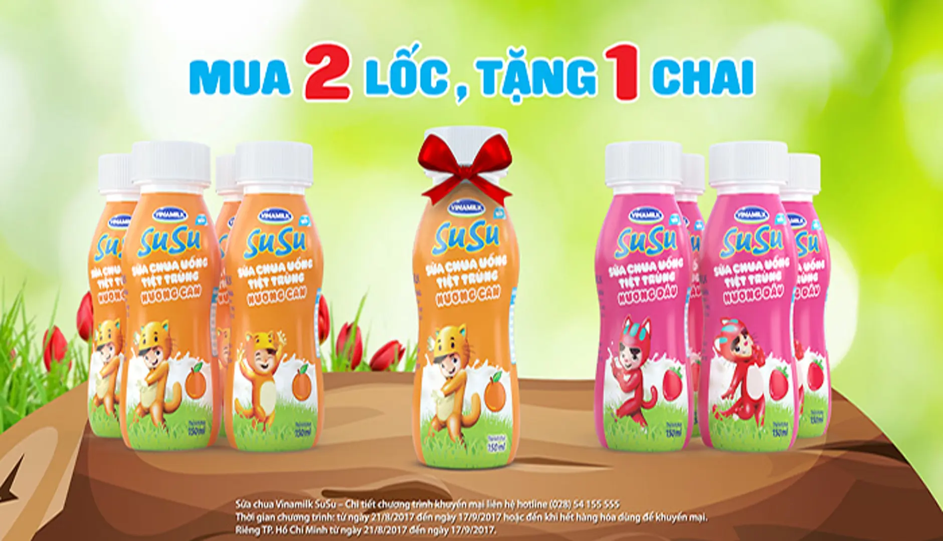 Mua 2 lốc sữa chua Susu, được tặng ngay 1 chai cùng thể tích