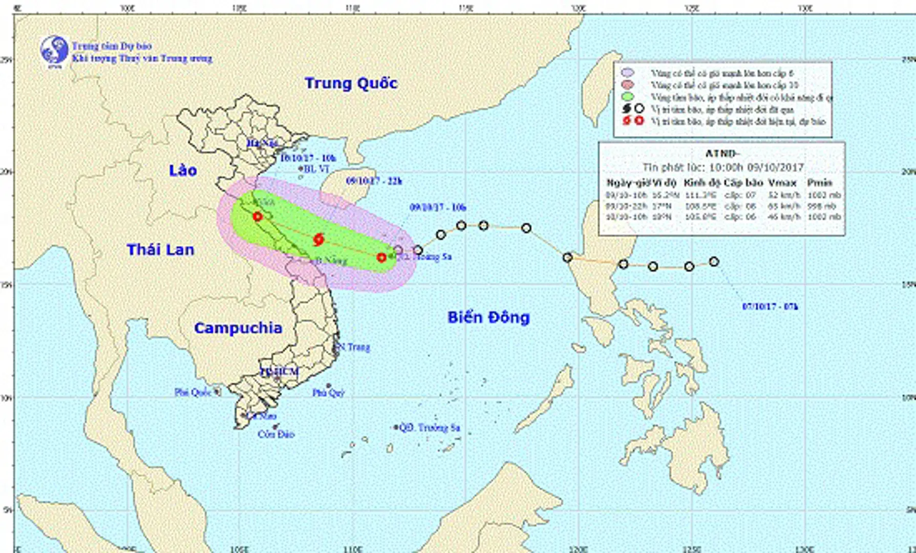 Các tỉnh miền Trung khẩn trương ứng phó áp thấp nhiệt đới gần bờ