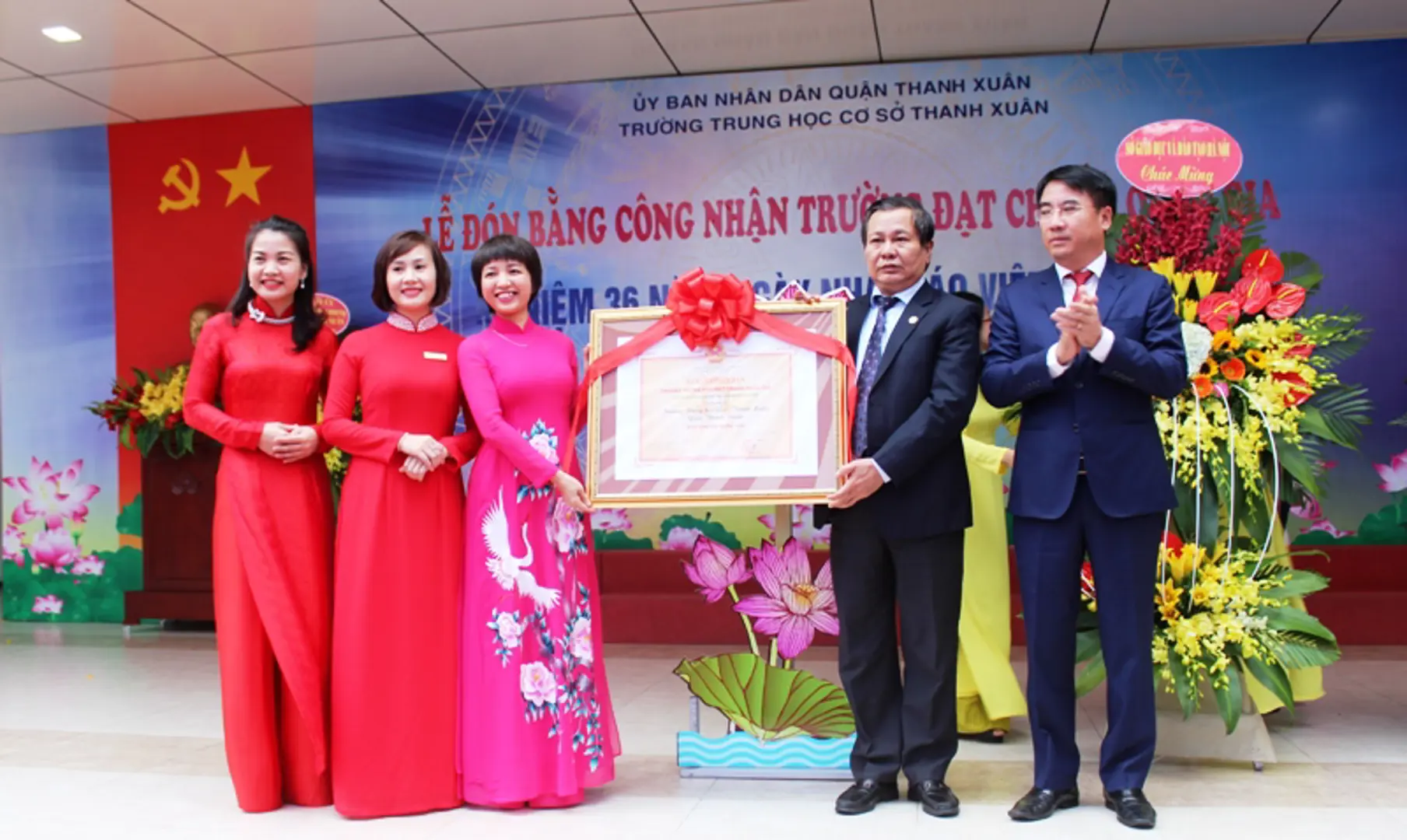 Trường THCS Thanh Xuân đón bằng công nhận đạt chuẩn Quốc gia