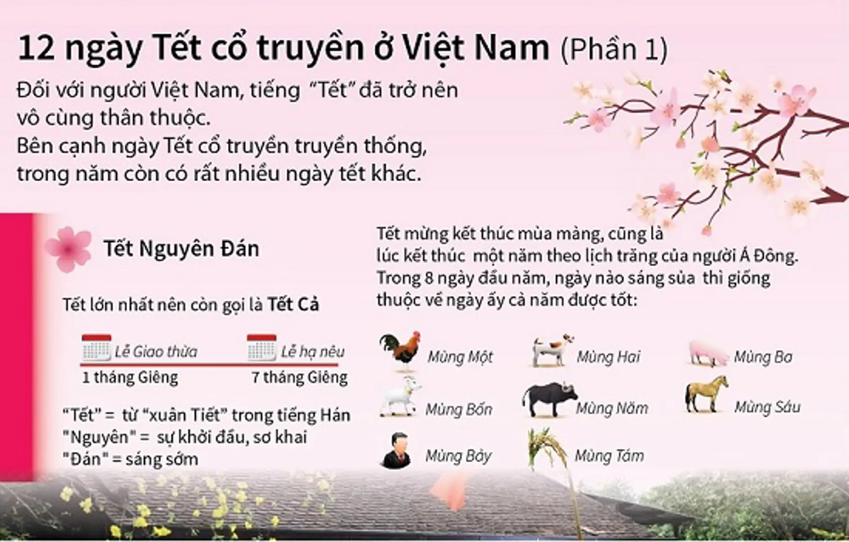 [Infographics] Khám phá những ngày Tết cổ truyền ở Việt Nam (phần 1)