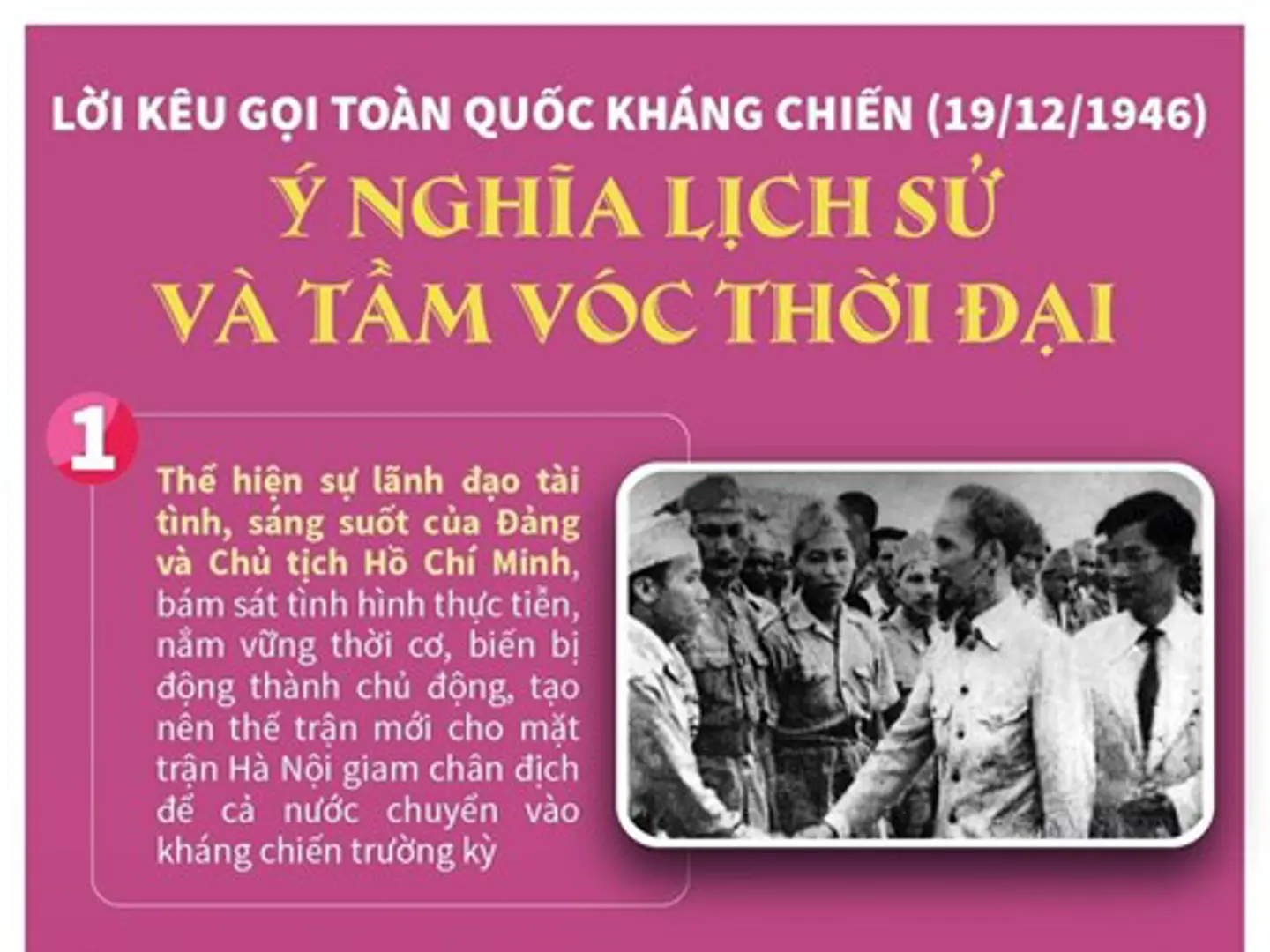 [Infographics] Tầm vóc thời đại của Lời kêu gọi Toàn quốc kháng chiến