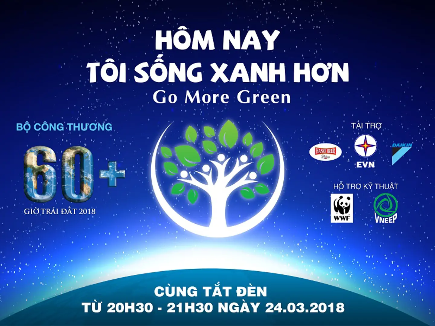 Khoảng 3.000 người tham gia khởi động Chiến dịch Giờ Trái đất 2018