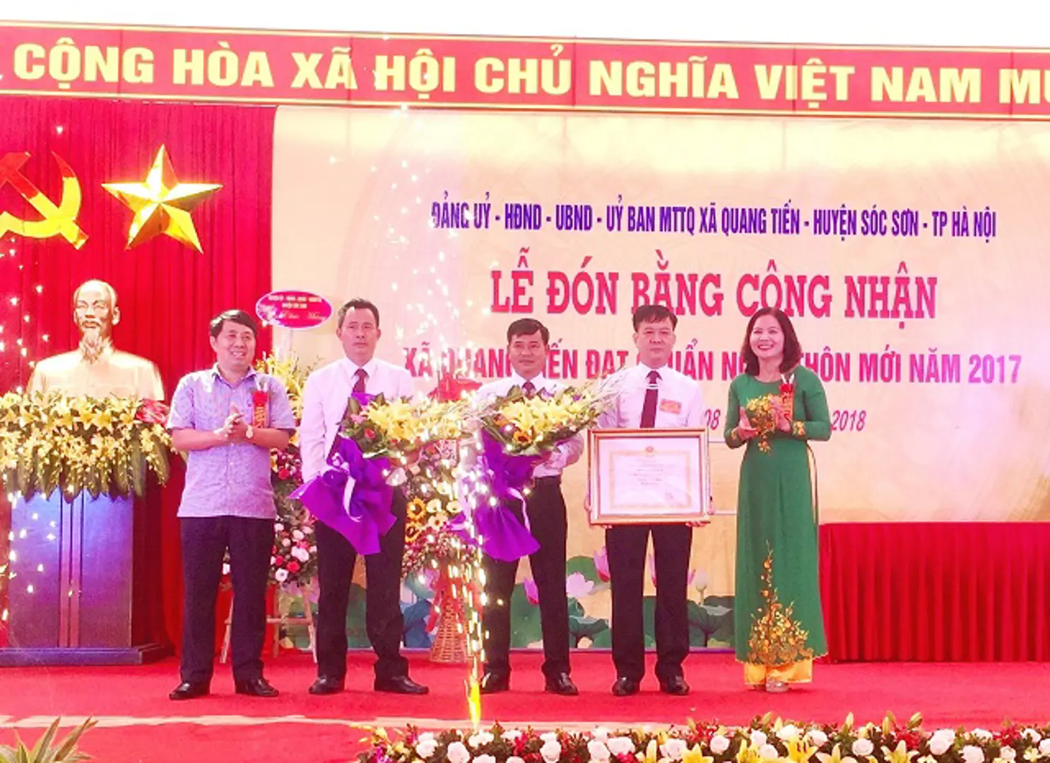 Xã Quang Tiến (Sóc Sơn) về đích nông thôn mới