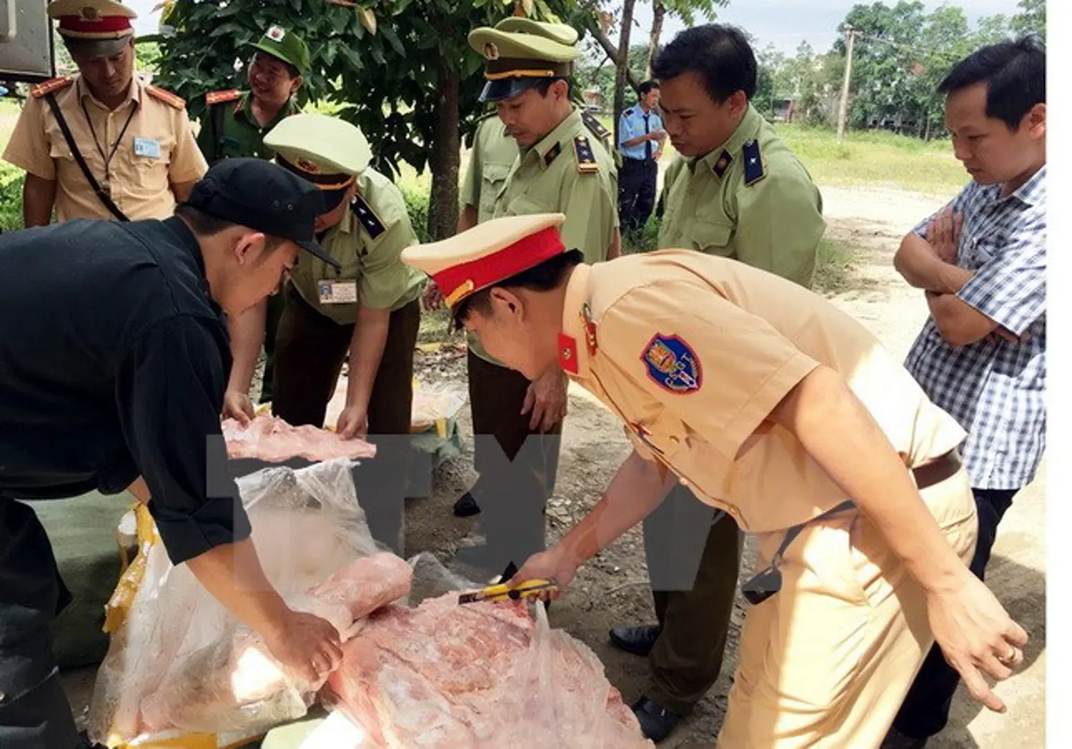 Bắt giữ xe vận chuyển 5,5 tấn mỡ, thịt động vật ôi thiu