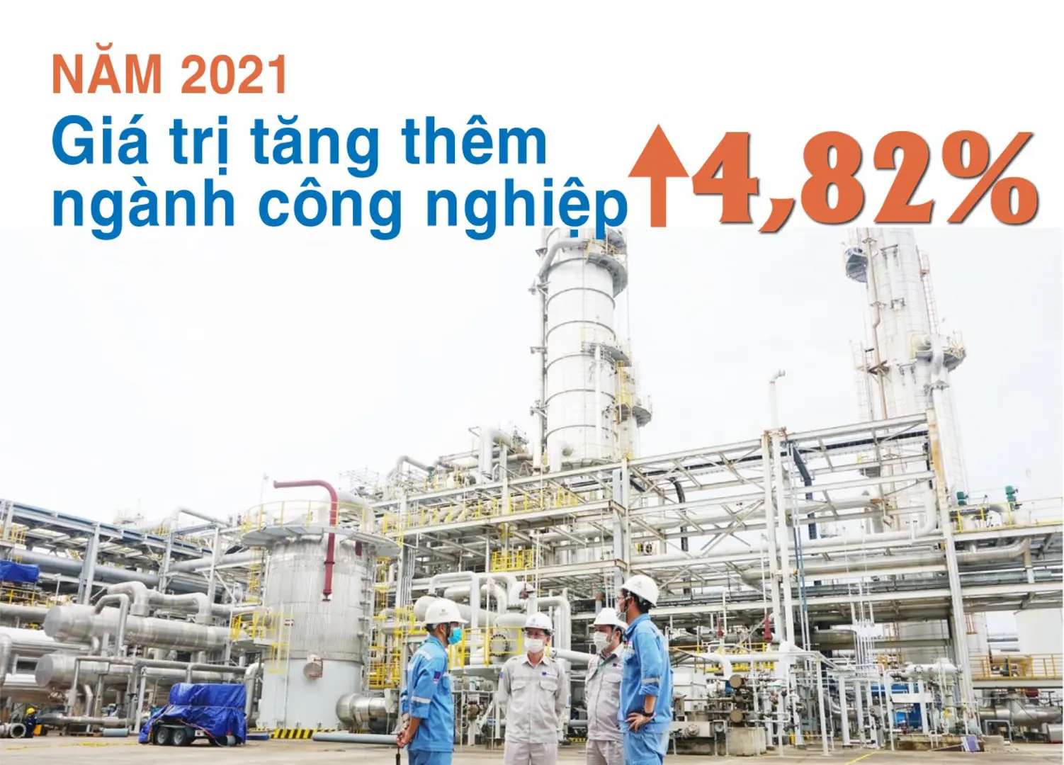 Năm 2021, giá trị tăng thêm ngành công nghiệp tăng 4,82%