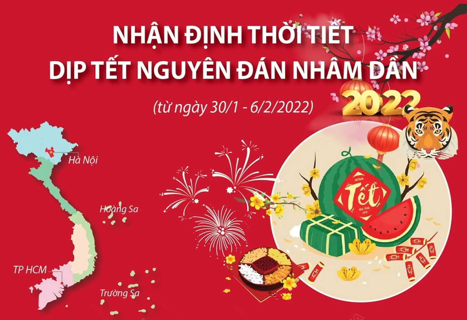 Nhận định thời tiết Tết Nguyên đán Nhâm Dần (từ ngày 30/1 - 6/2/2022)