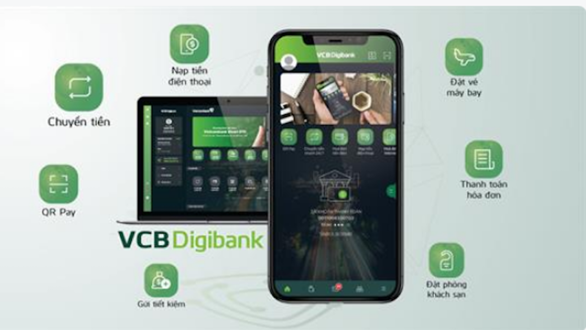   Tiện ích vượt trội dịch vụ thẻ Vietcombank trên ngân hàng số