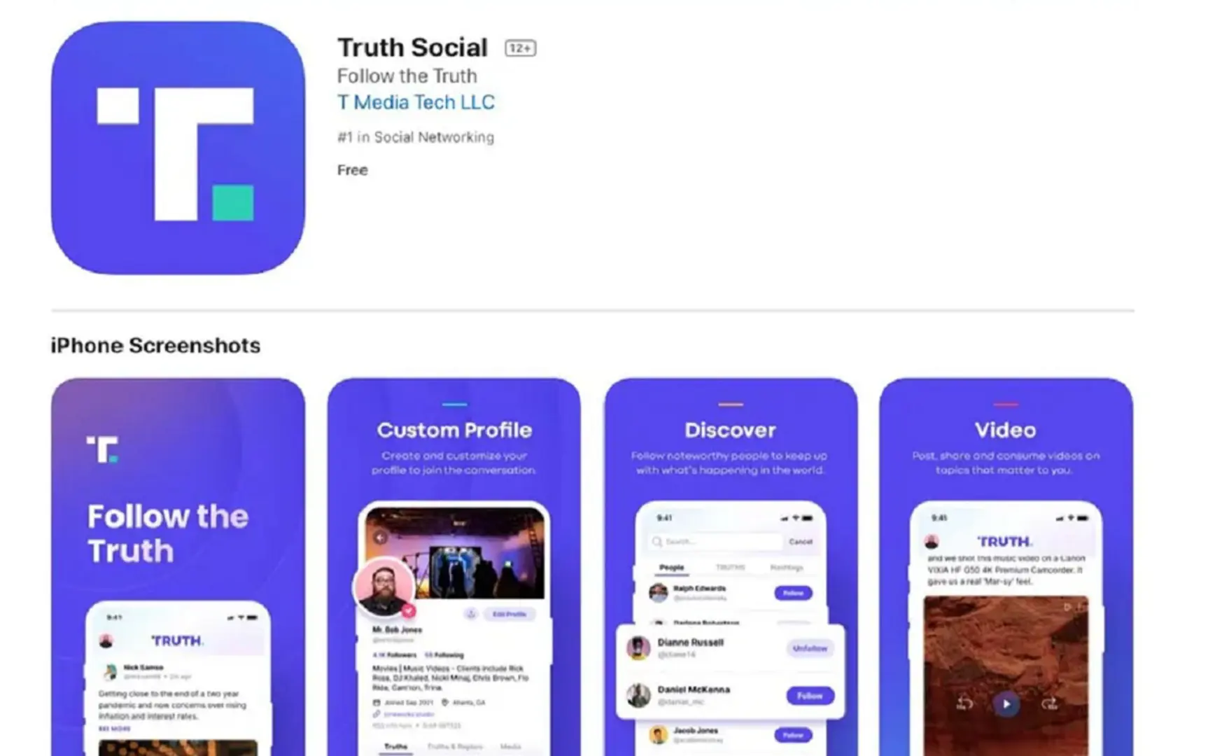 Ứng dụng Truth Social đã có mặt trên iOS