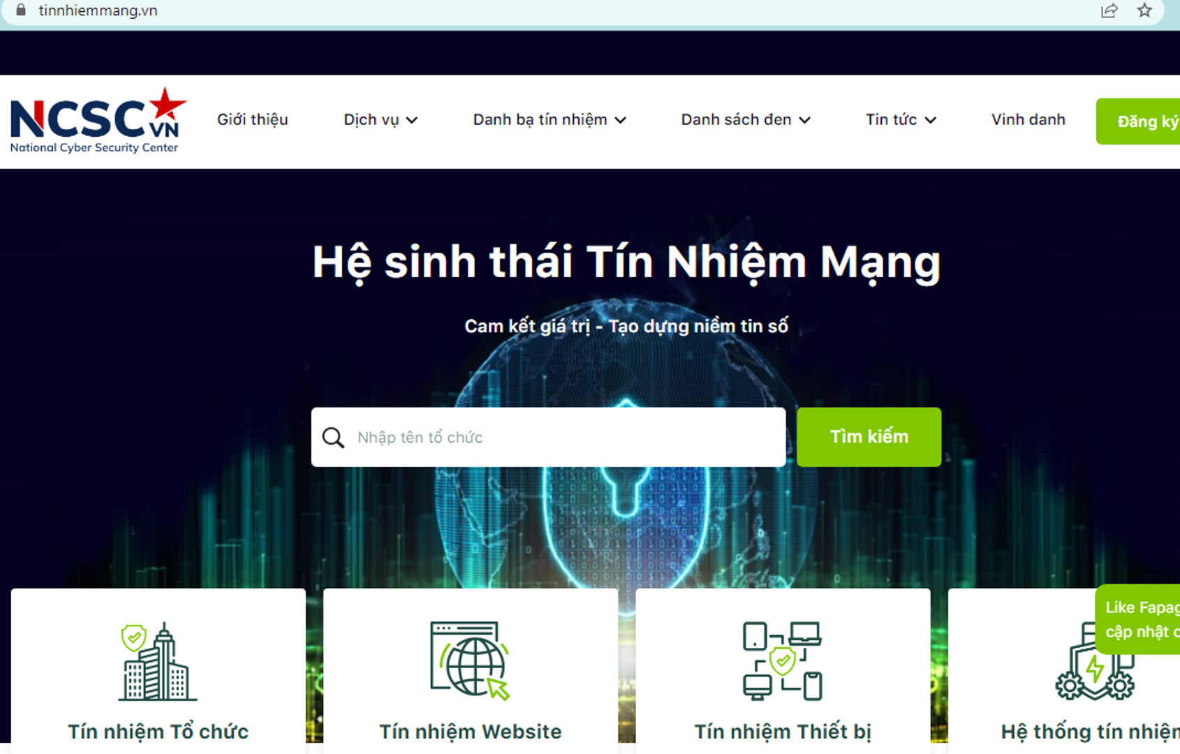 Hàng loạt website được gắn nhãn Tín nhiệm mạng giúp chống giả mạo