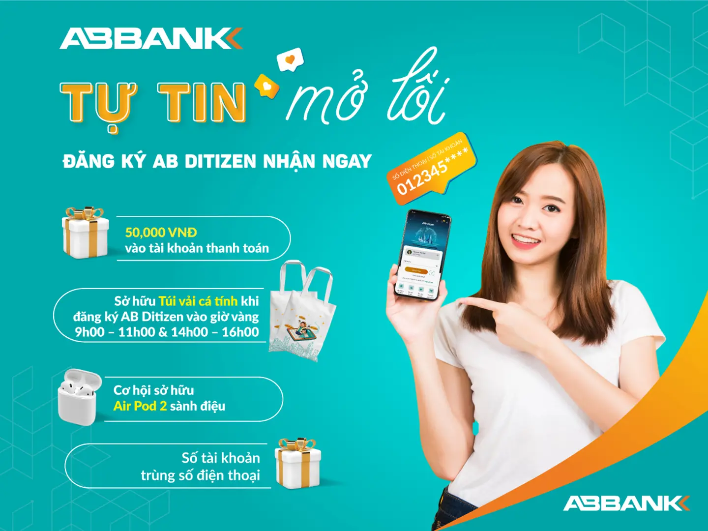 Trải nghiệm ngân hàng số và nhận quà hấp dẫn cùng ABBANK