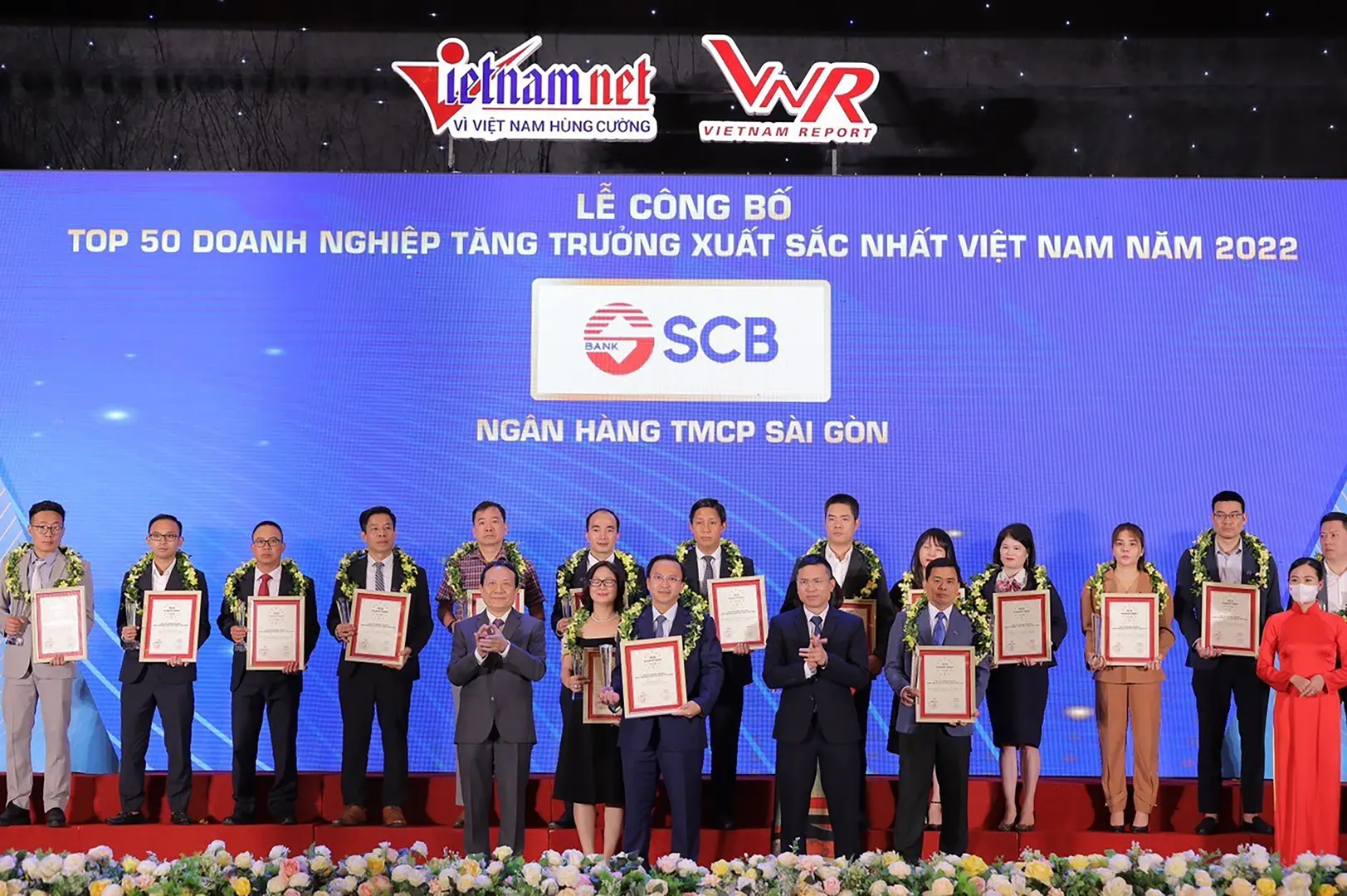 SCB được tôn vinh trong Top 50 Doanh nghiệp tăng trưởng xuất sắc nhất Việt Nam